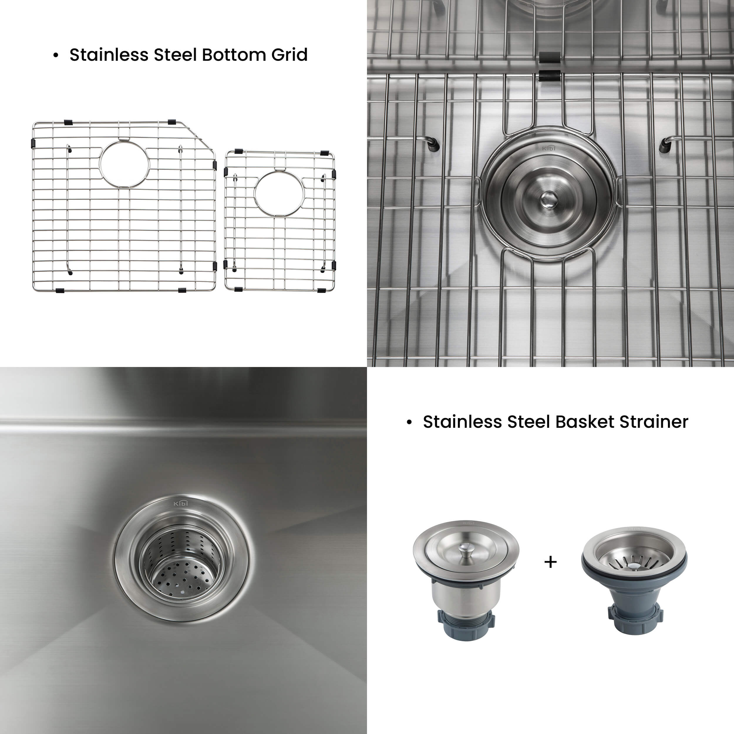 32″ Handcrafted Undermount Double Bowl Stainless Steel Kitchen Sink – K1-D32
