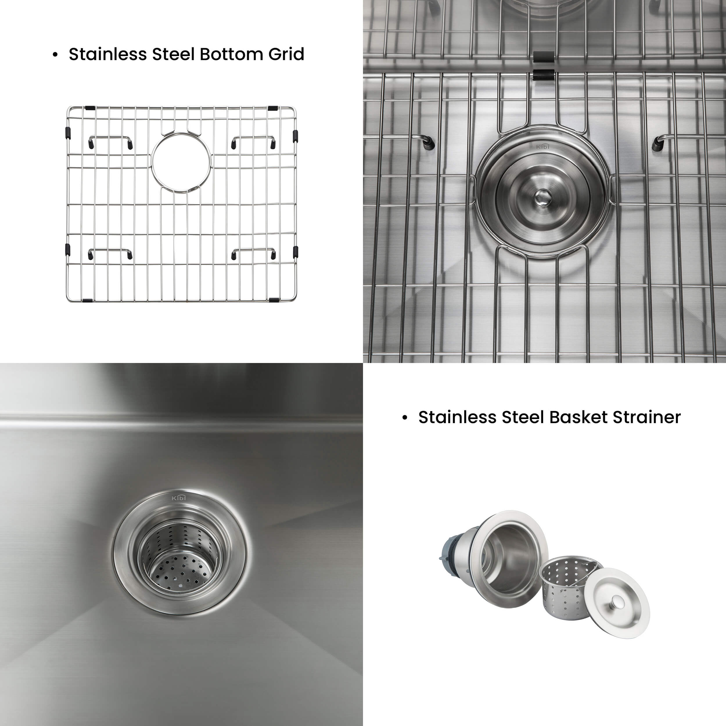 21″ Handcrafted Undermount Single Bowl 16 gauge Stainless Steel Kitchen Sink – K1-S21