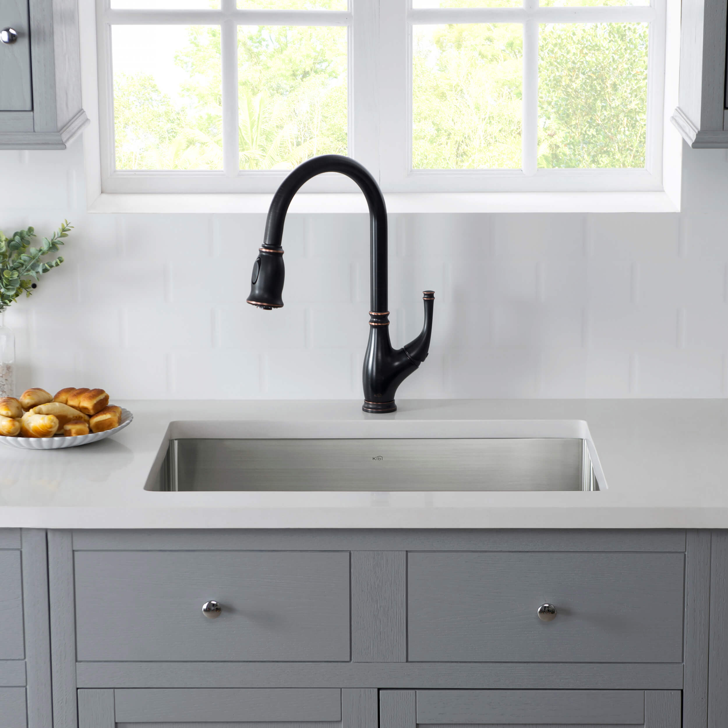 26″ Handcrafted Undermount Single Bowl 16 gauge Stainless Steel Kitchen Sink – K1-S26