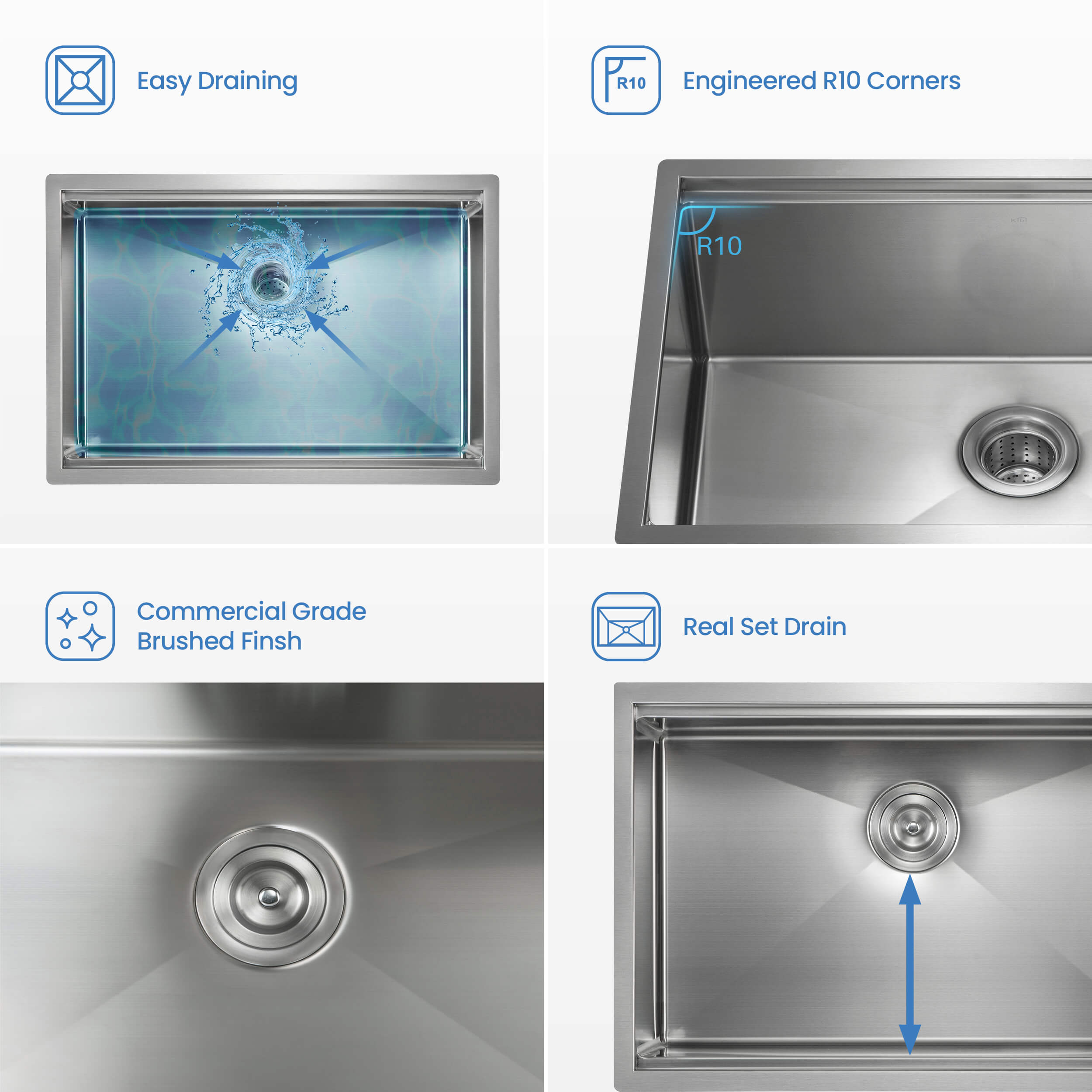 28″ Undermount Single Bowl Stainless Steel Workstation Sink – K1-S28T