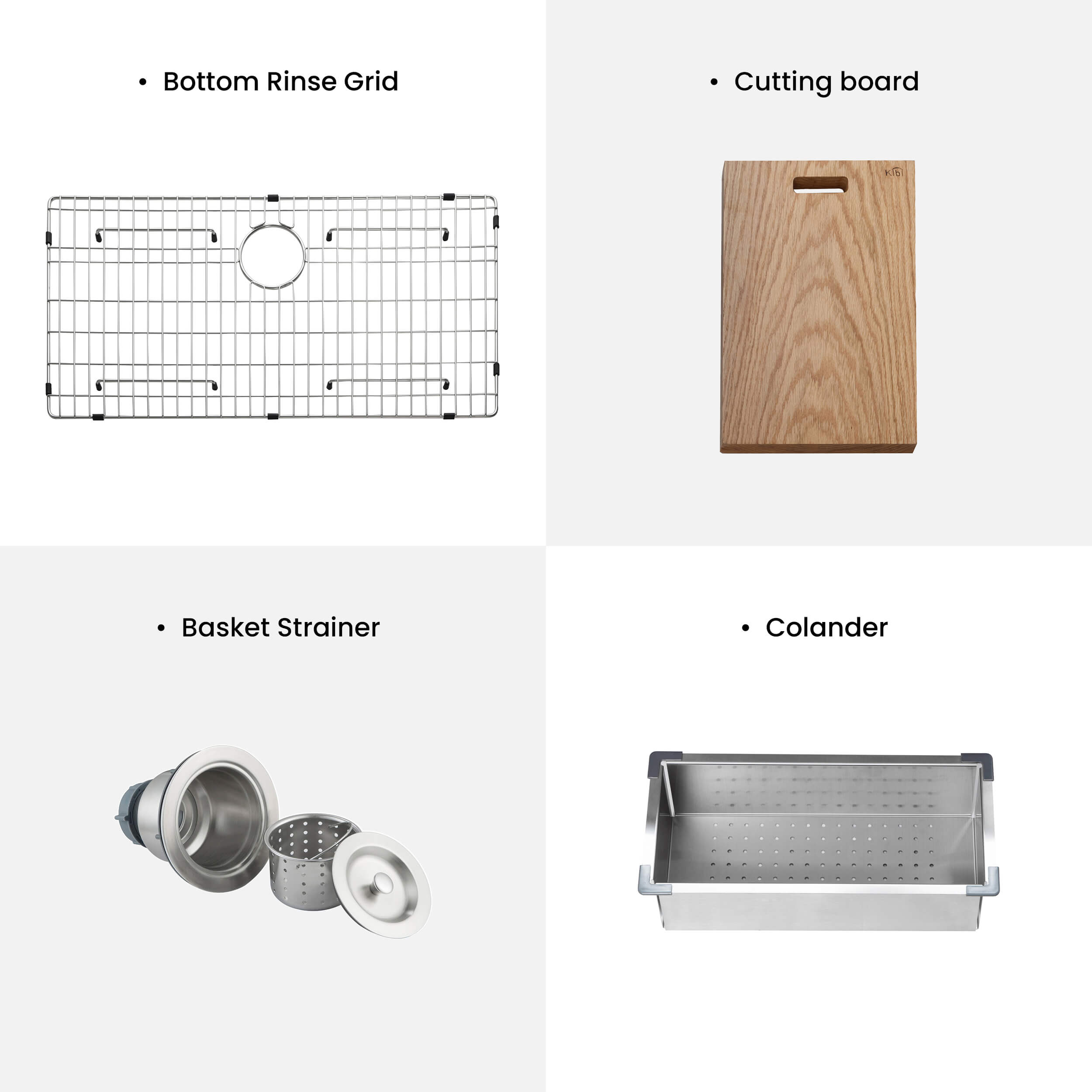 36″ Farmhouse Apron Single Bowl Stainless Steel Workstation Kitchen Sink – K1-SF36T