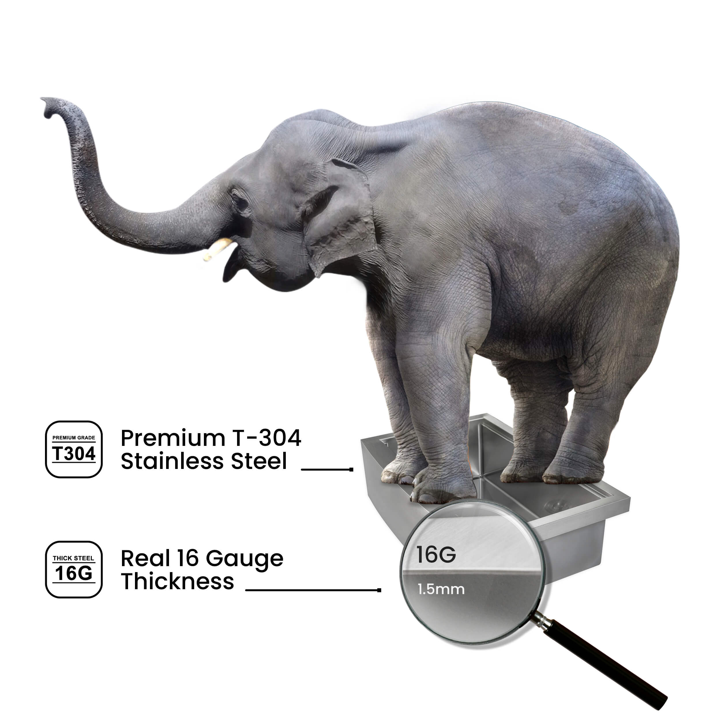 36″ Farmhouse Apron Single Bowl Stainless Steel Workstation Kitchen Sink – K1-SF36T