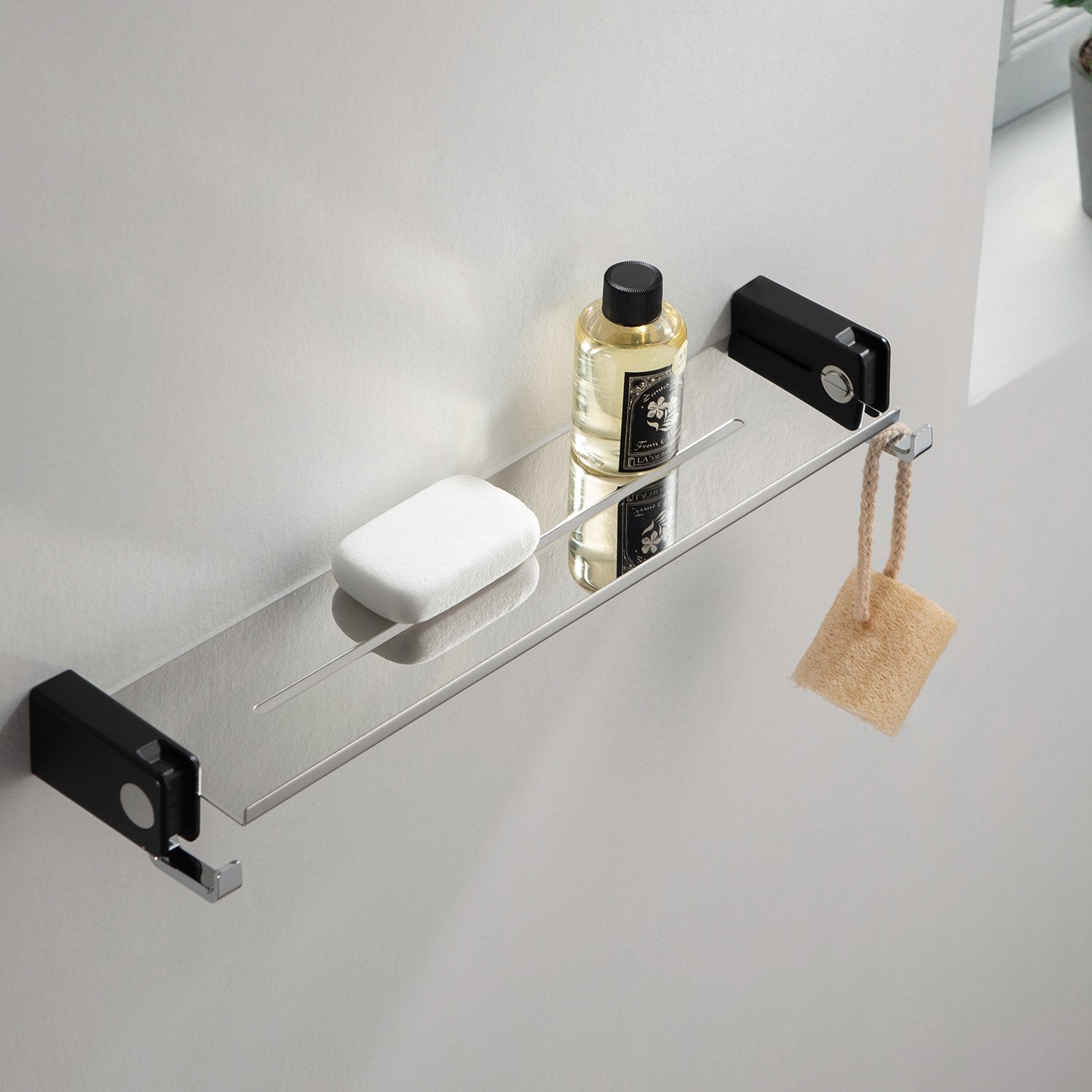 Bathroom Hardware Accessory Wall Mounted Towel Shelf with Hook KBA1005