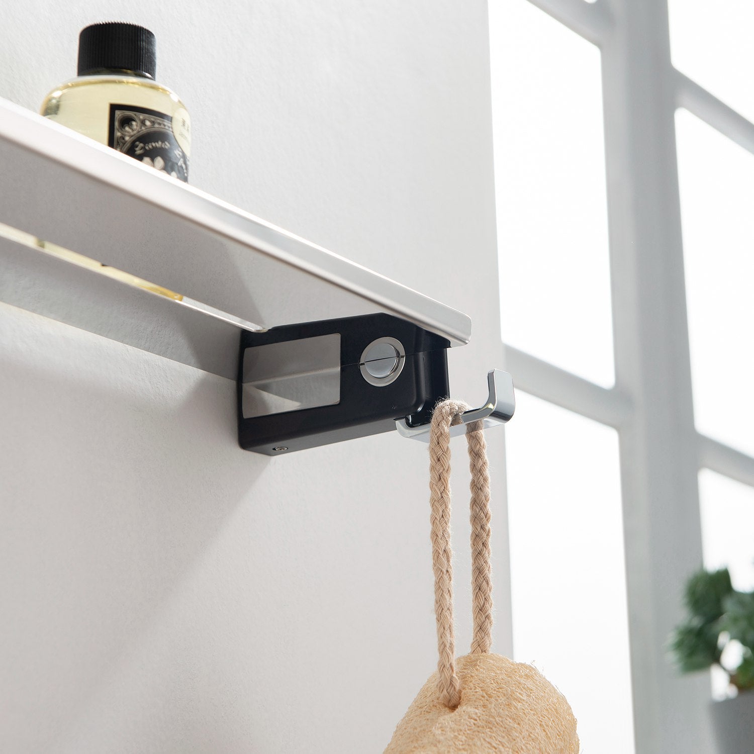 Bathroom Hardware Accessory Wall Mounted Towel Shelf with Hook KBA1005