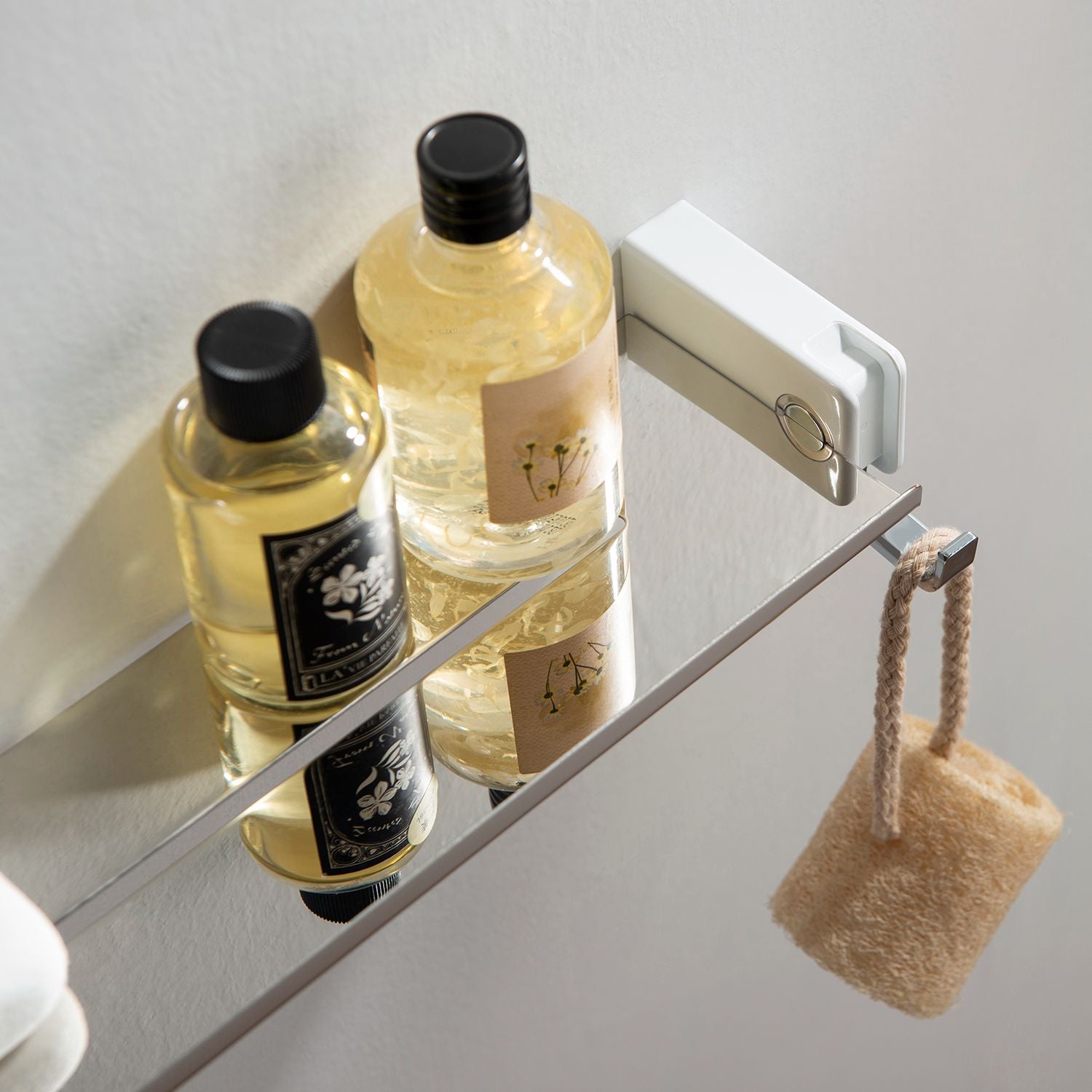 Bathroom Hardware Accessory Wall Mounted Towel Shelf with Hook KBA1005