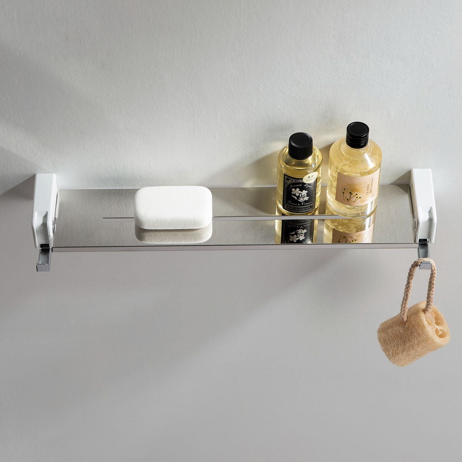 Bathroom Hardware Accessory Wall Mounted Towel Shelf with Hook KBA1005