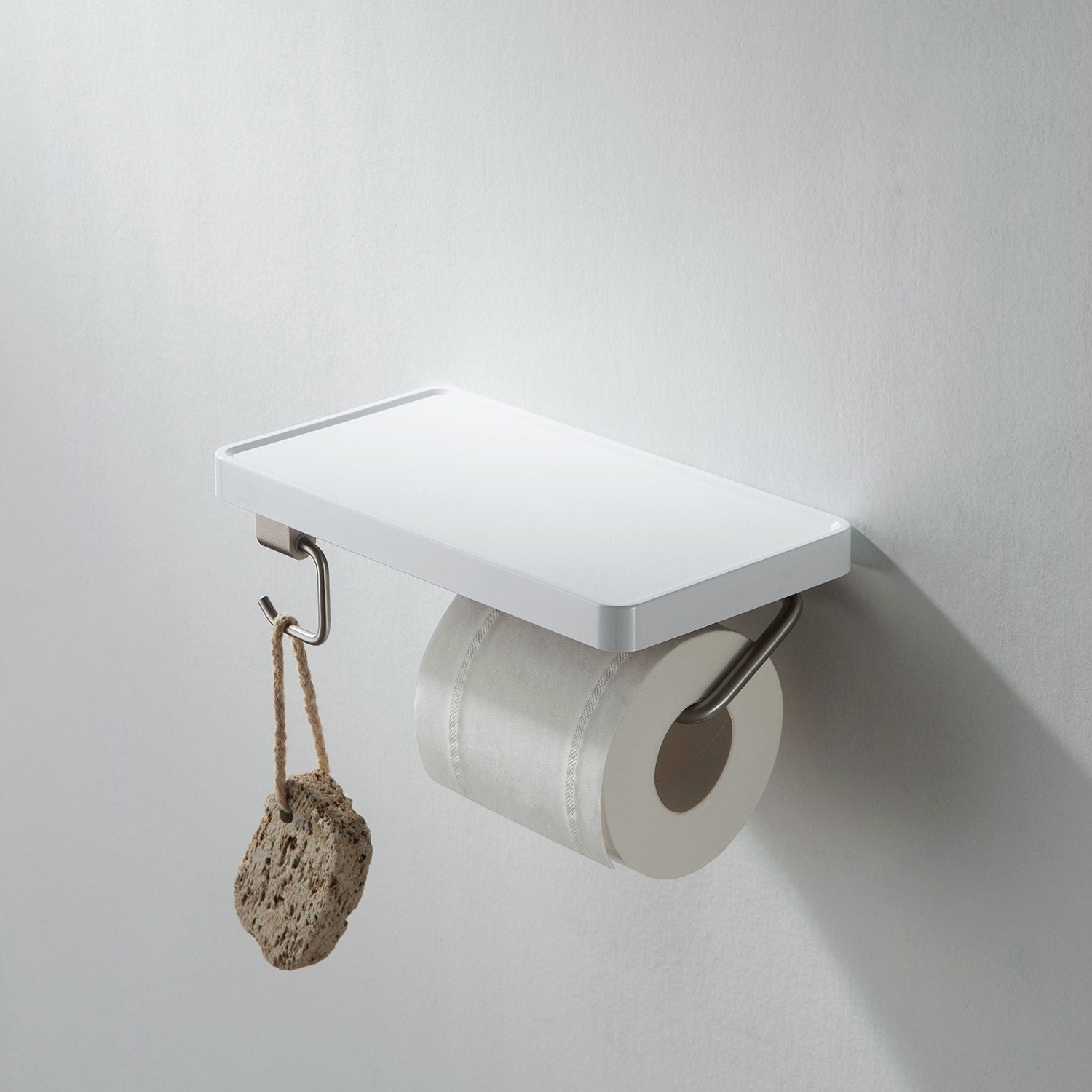 Bathroom Brusheded Nickel Hardware Accessory Wall Mounted Tissue Holder with Shelf KBA1207