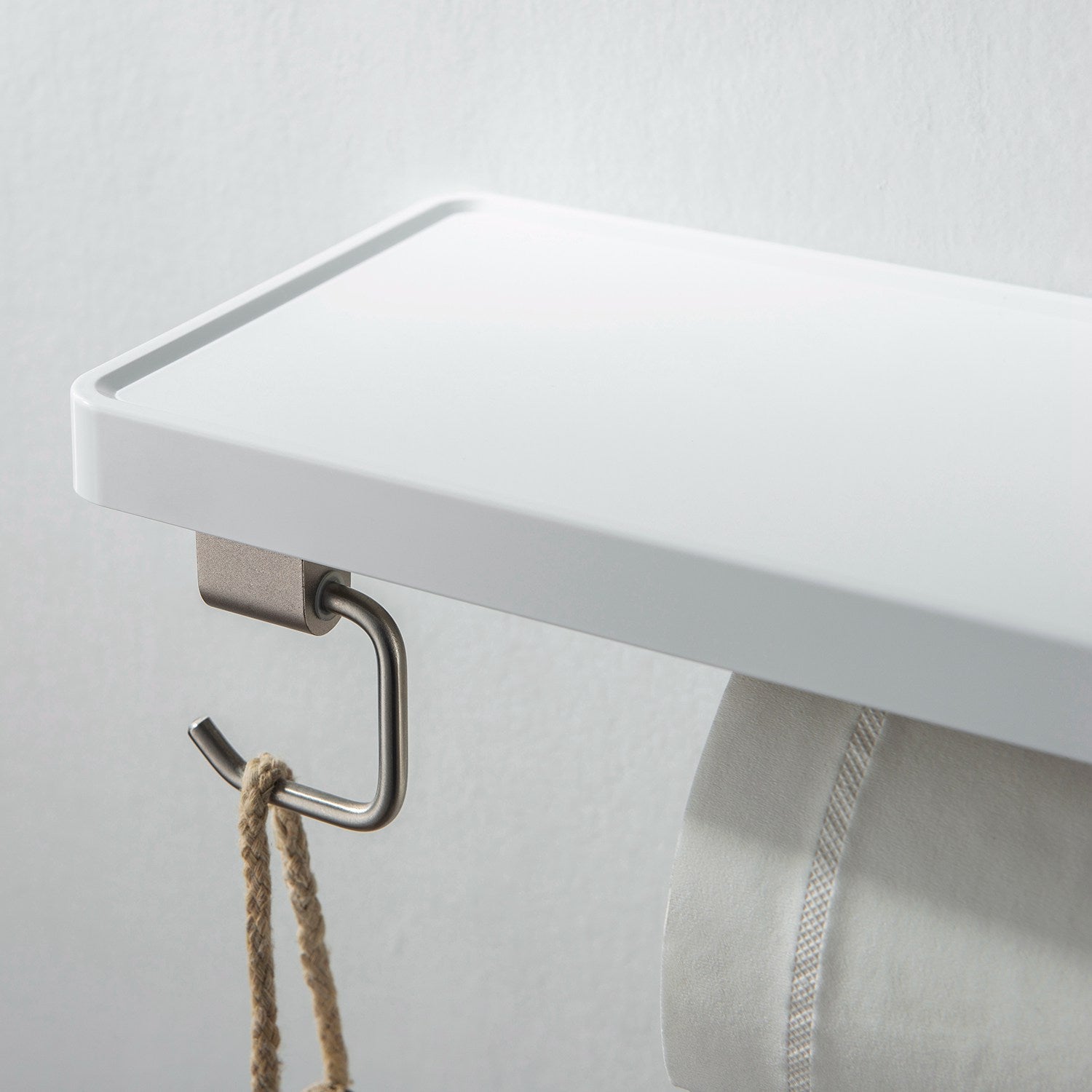 Bathroom Brusheded Nickel Hardware Accessory Wall Mounted Tissue Holder with Shelf KBA1207