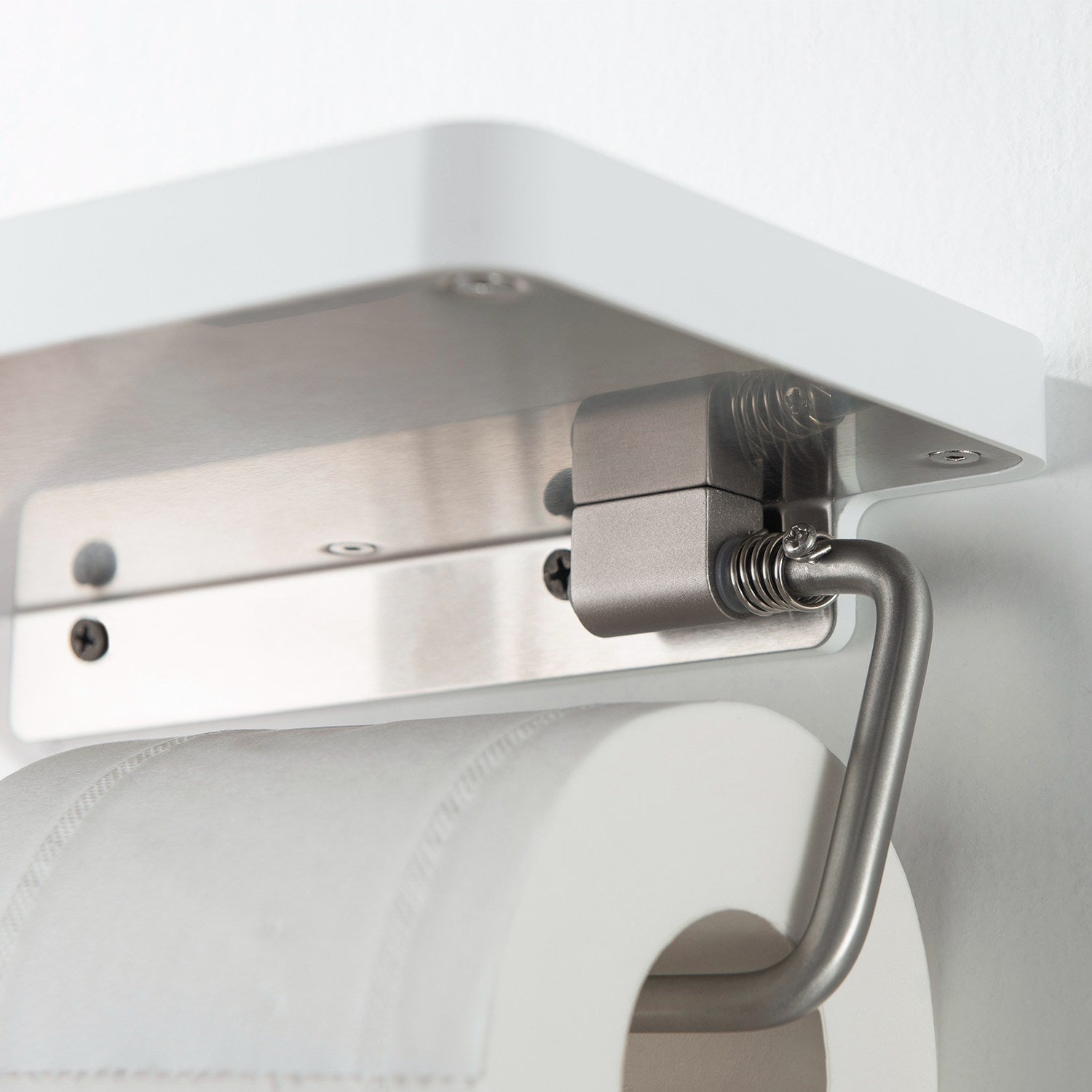 Bathroom Brusheded Nickel Hardware Accessory Wall Mounted Tissue Holder with Shelf KBA1207