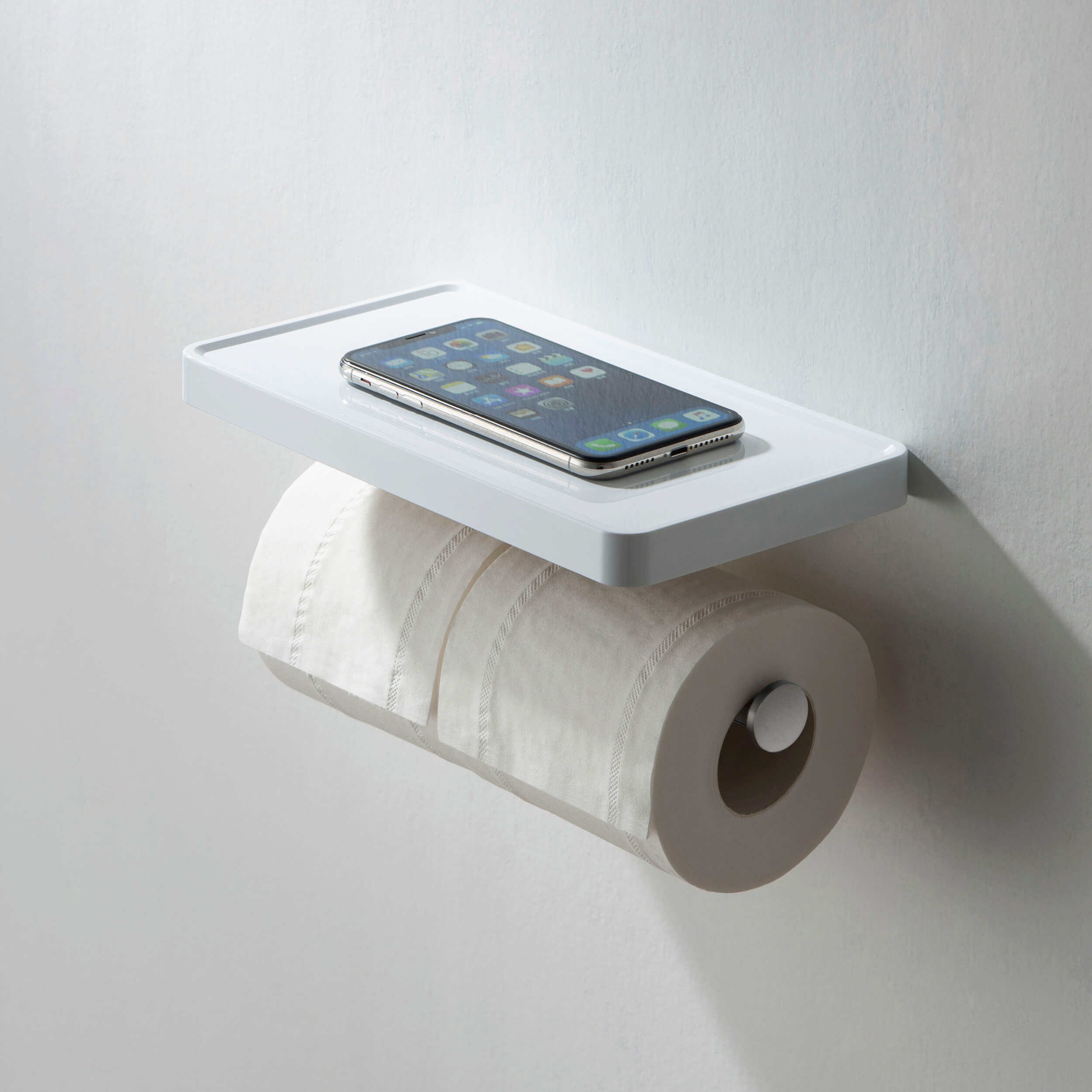 Bathroom Hardware Accessory Wall Mounted Tissue Holder with Shelf KBA1208