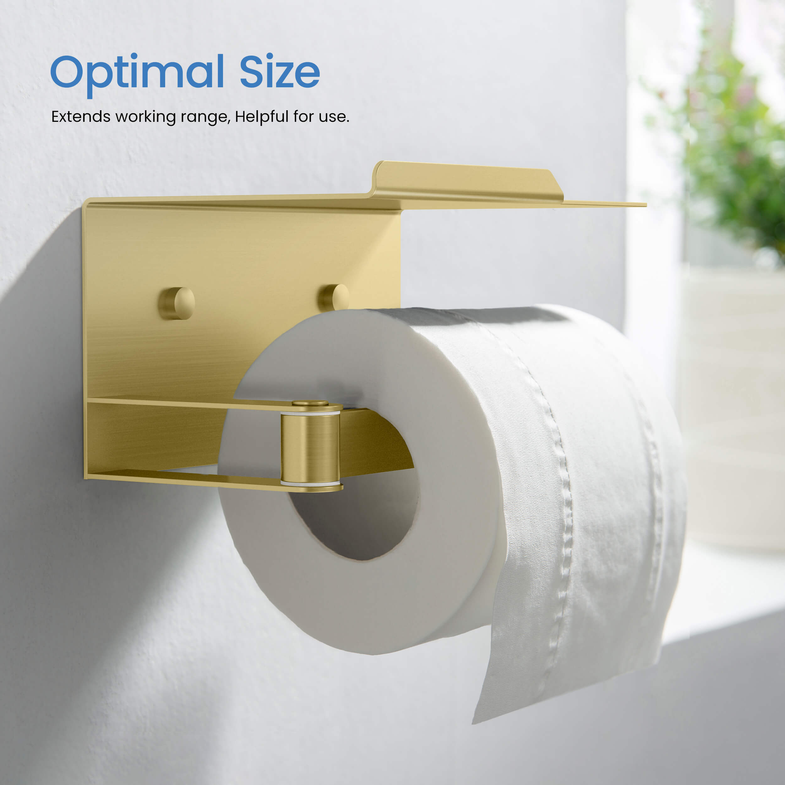 Bathroom Hardware Accessory Wall Mounted Tissue Holder includes Shelf KBA1209