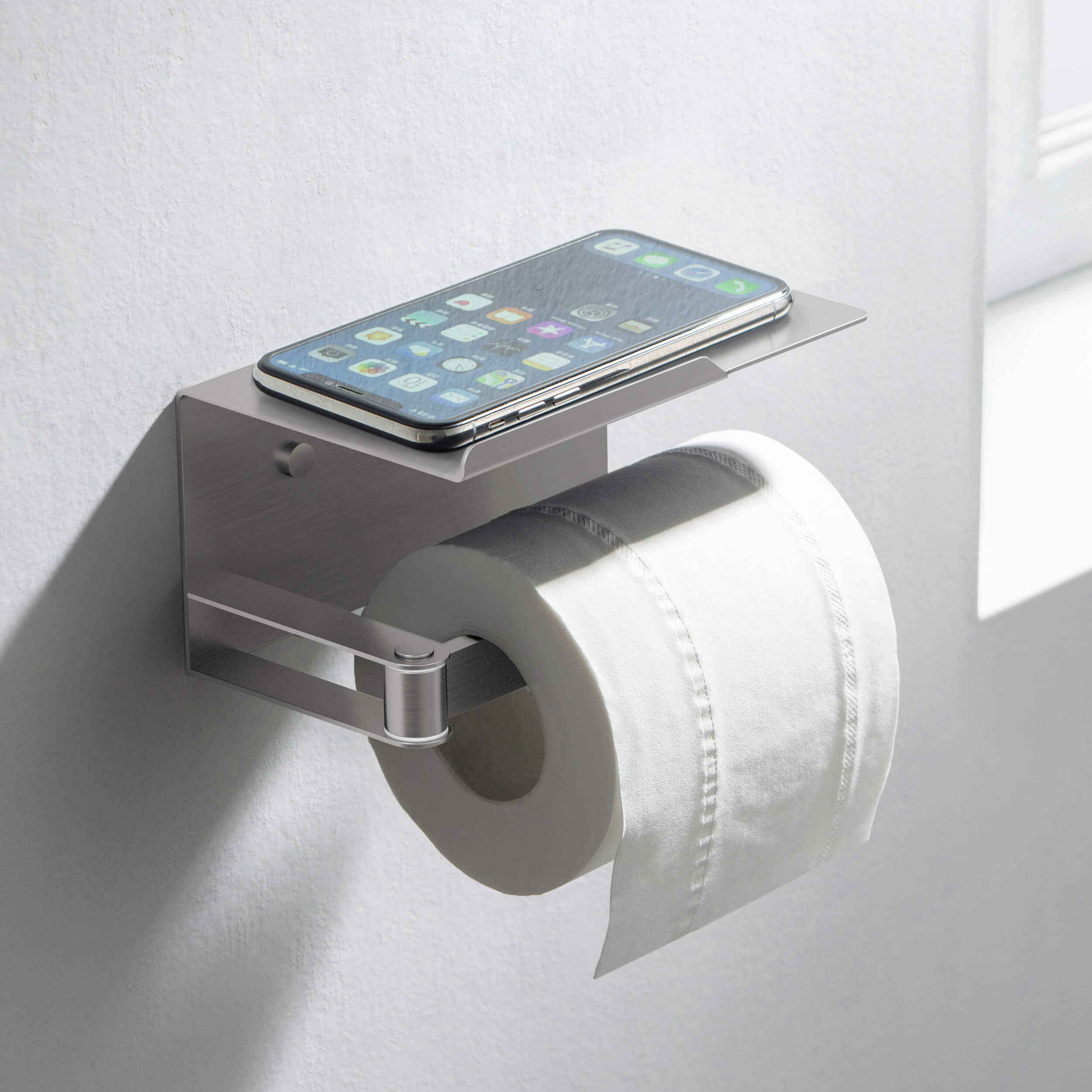 Bathroom Hardware Accessory Wall Mounted Tissue Holder includes Shelf KBA1209