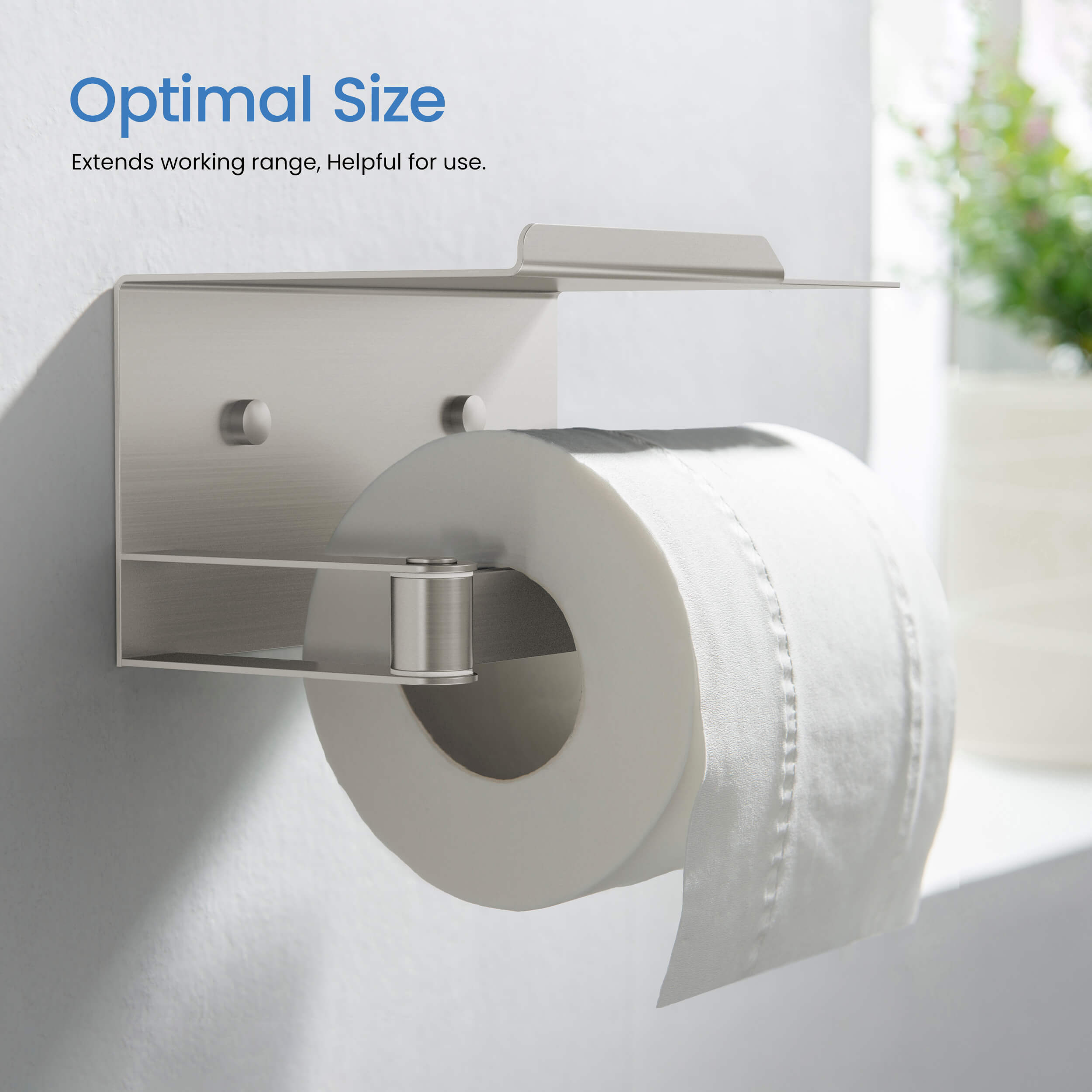 Bathroom Hardware Accessory Wall Mounted Tissue Holder includes Shelf KBA1209