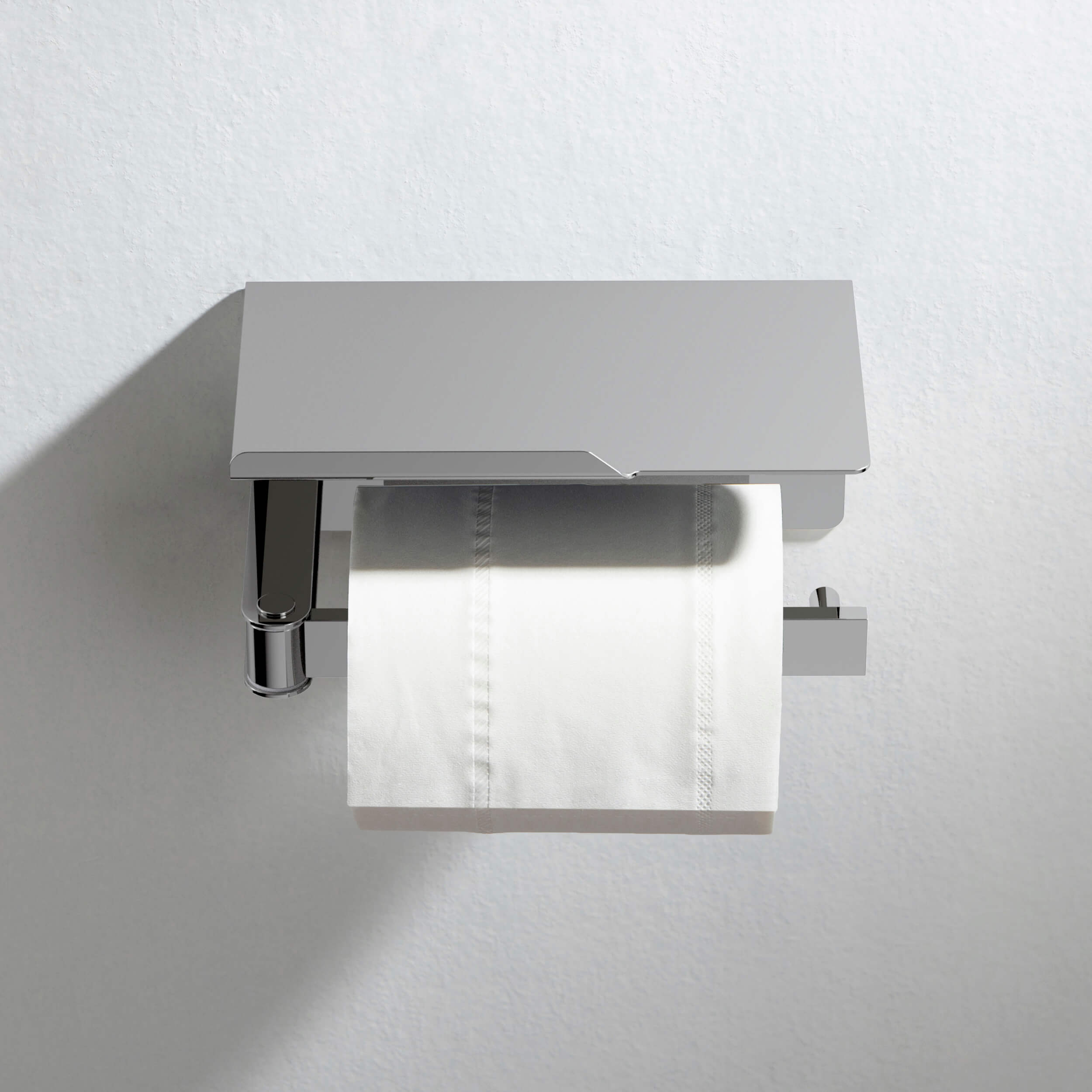 Bathroom Hardware Accessory Wall Mounted Tissue Holder includes Shelf KBA1209