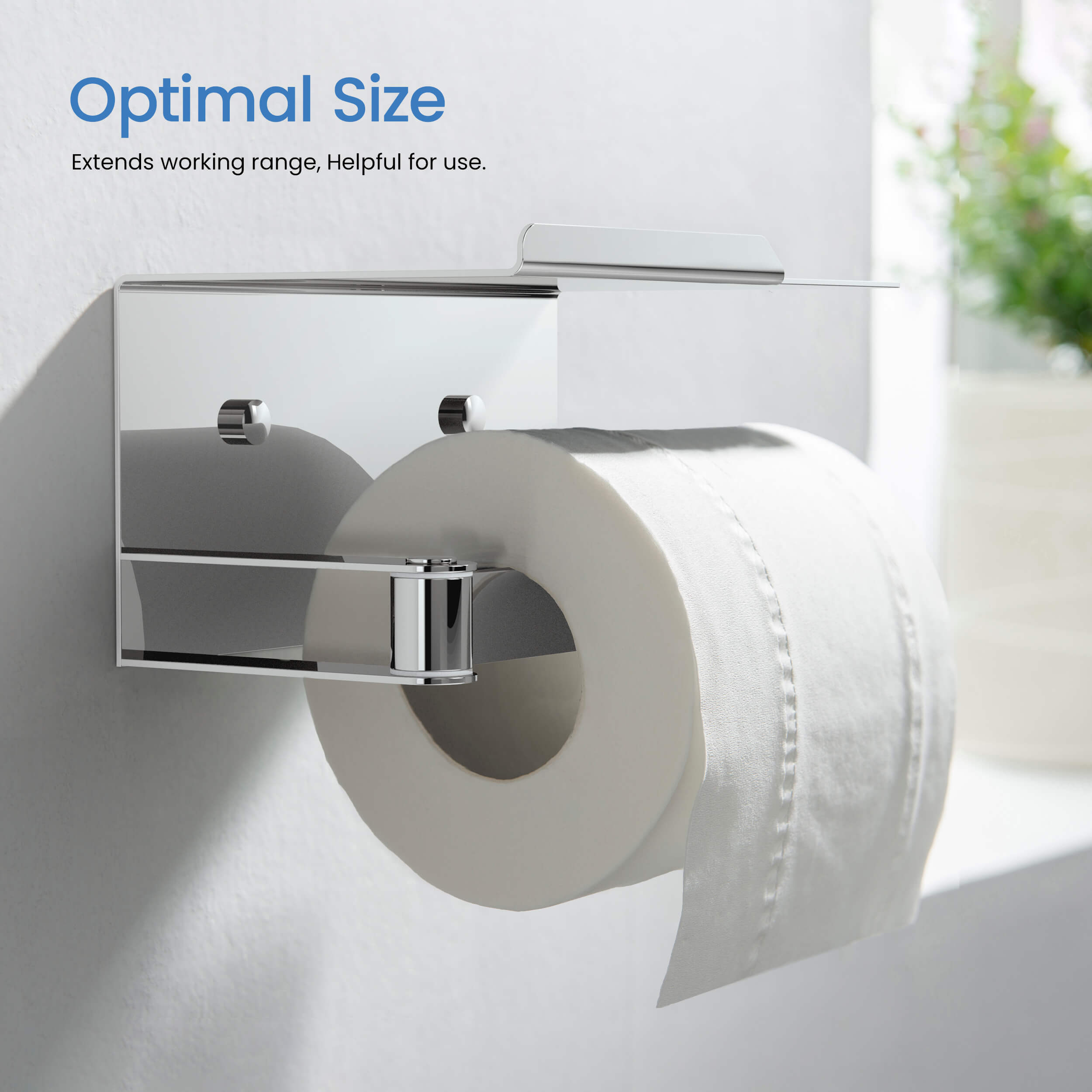 Bathroom Hardware Accessory Wall Mounted Tissue Holder includes Shelf KBA1209