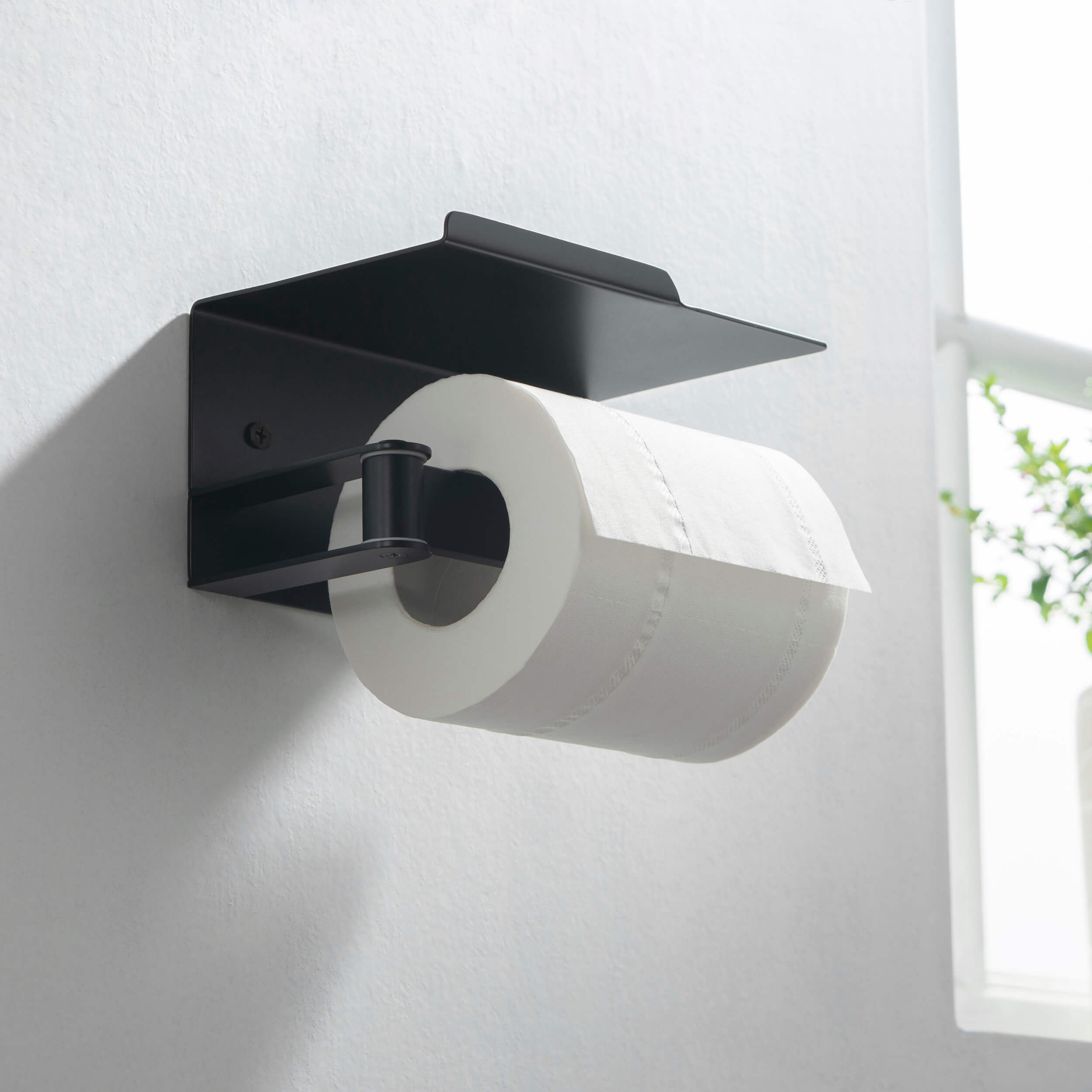Bathroom Hardware Accessory Wall Mounted Tissue Holder includes Shelf KBA1209