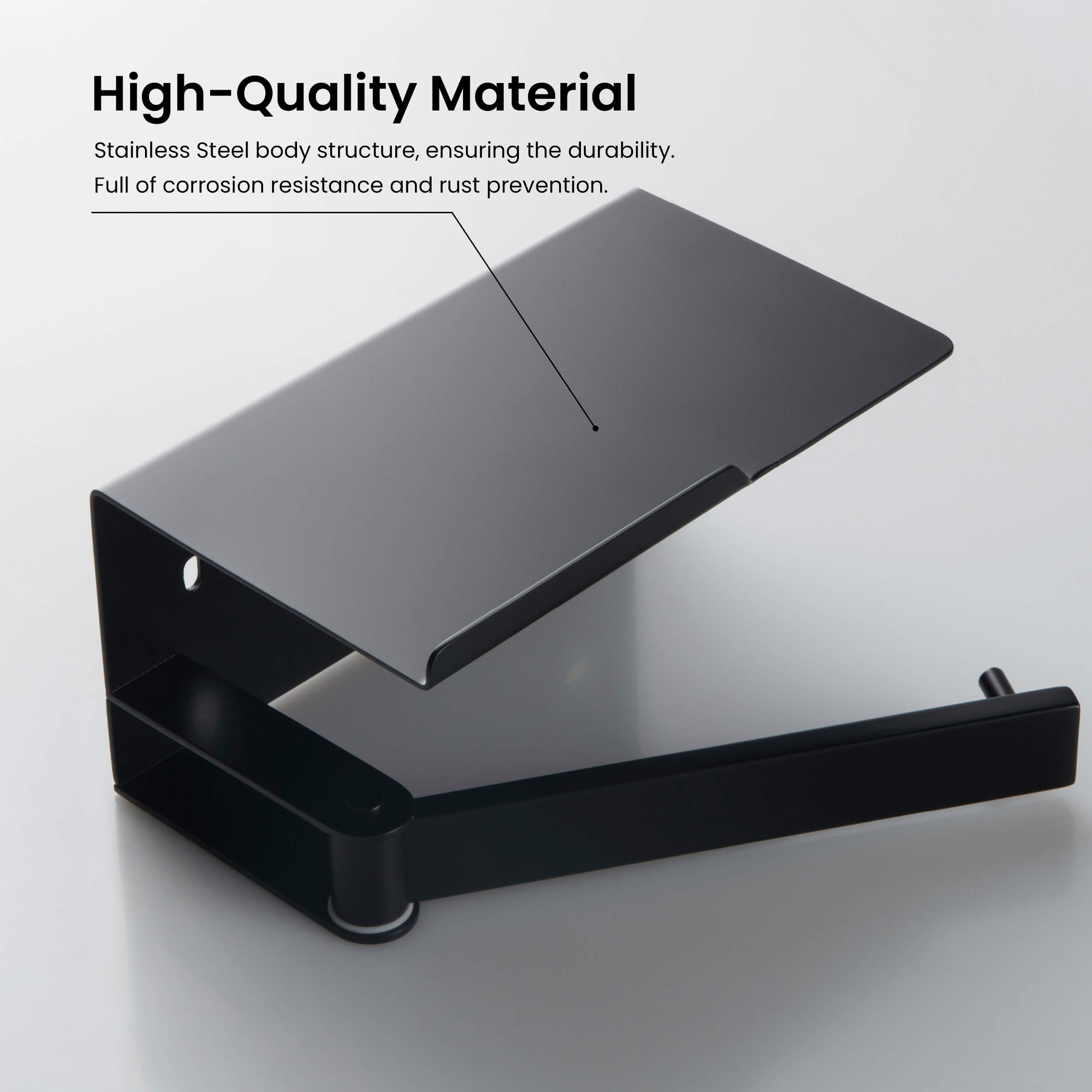 Bathroom Hardware Accessory Wall Mounted Tissue Holder includes Shelf KBA1209