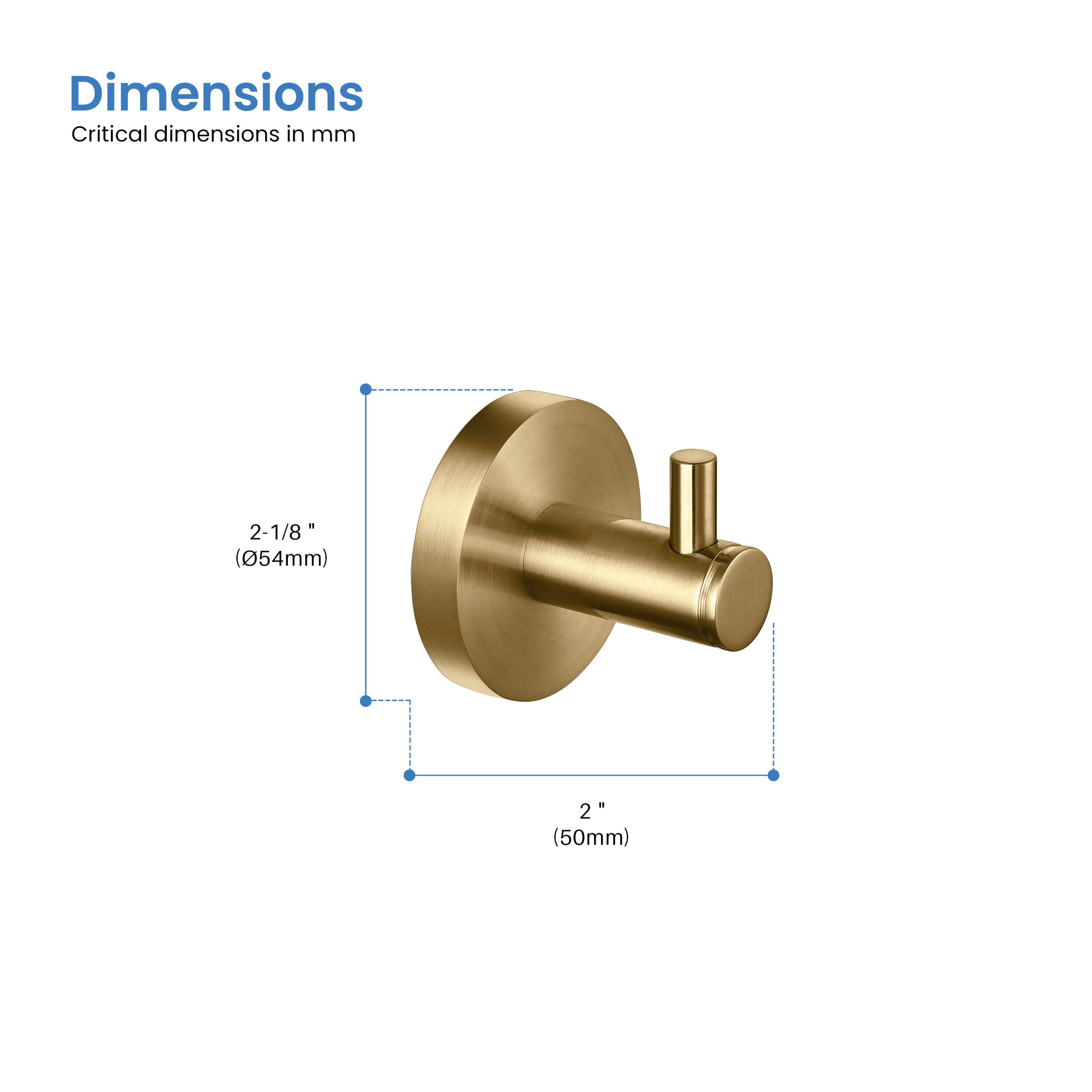 Circular Bathroom Towel & Robe Hook - KBA1401