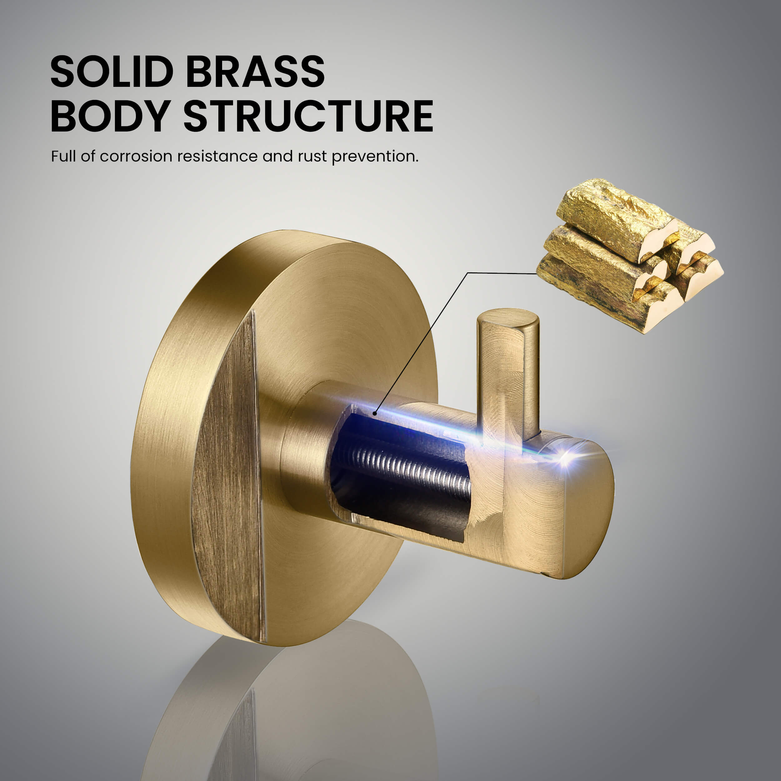 Circular Bathroom Towel & Robe Hook - KBA1401