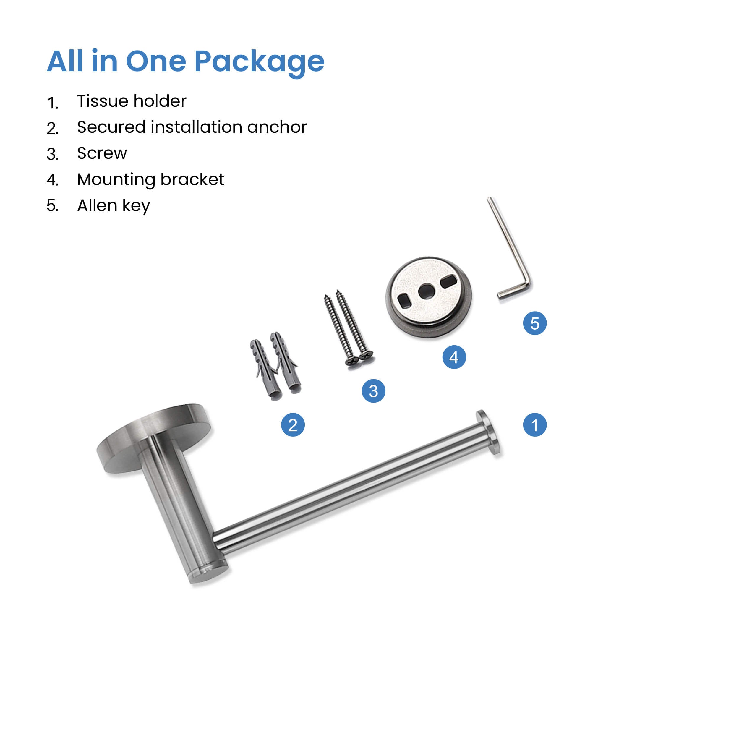 Circular Bathroom Toilet Paper Holder KBA1402