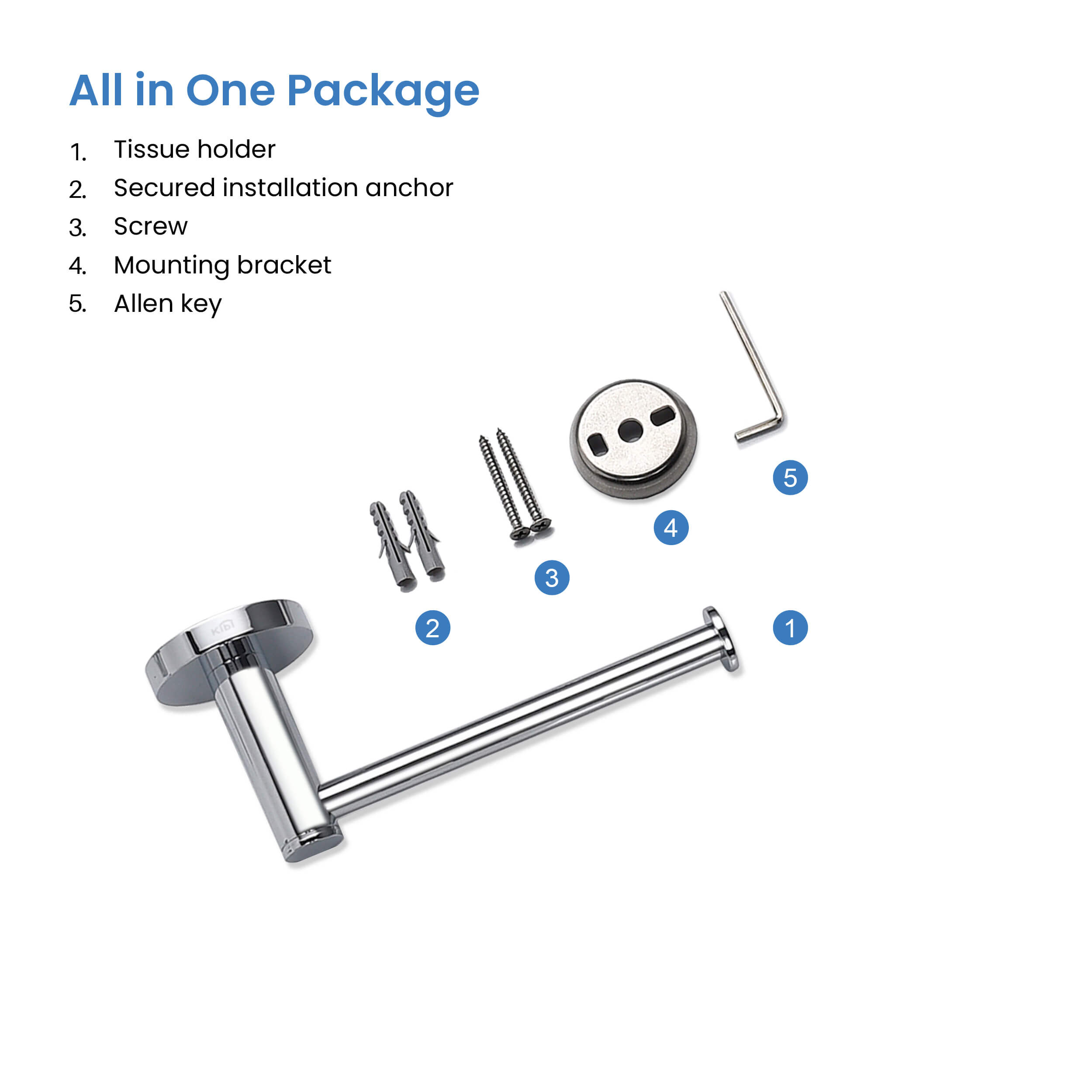 Circular Bathroom Toilet Paper Holder KBA1402