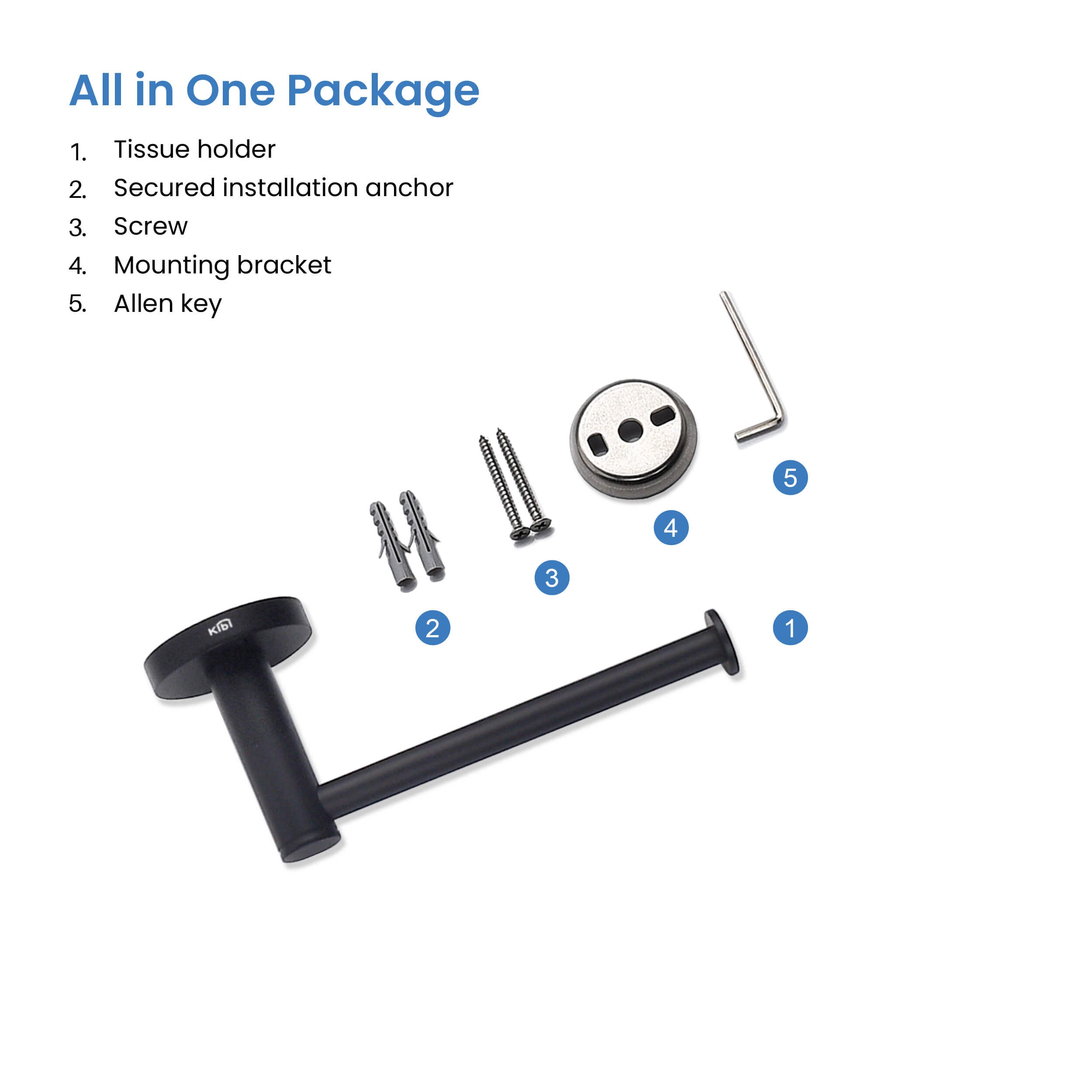 Circular Bathroom Toilet Paper Holder KBA1402