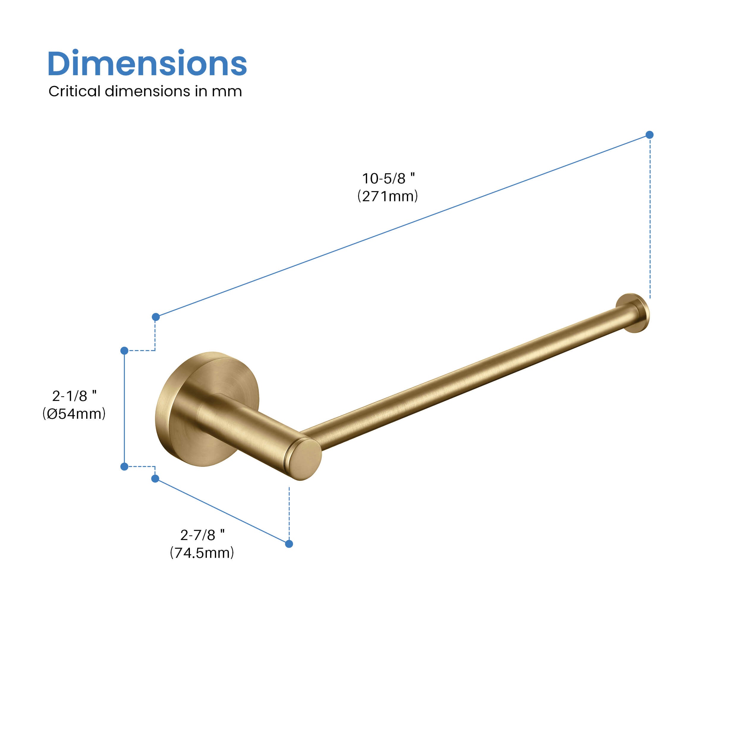 Circular 10 inch Bathroom Towel Holder KBA1403