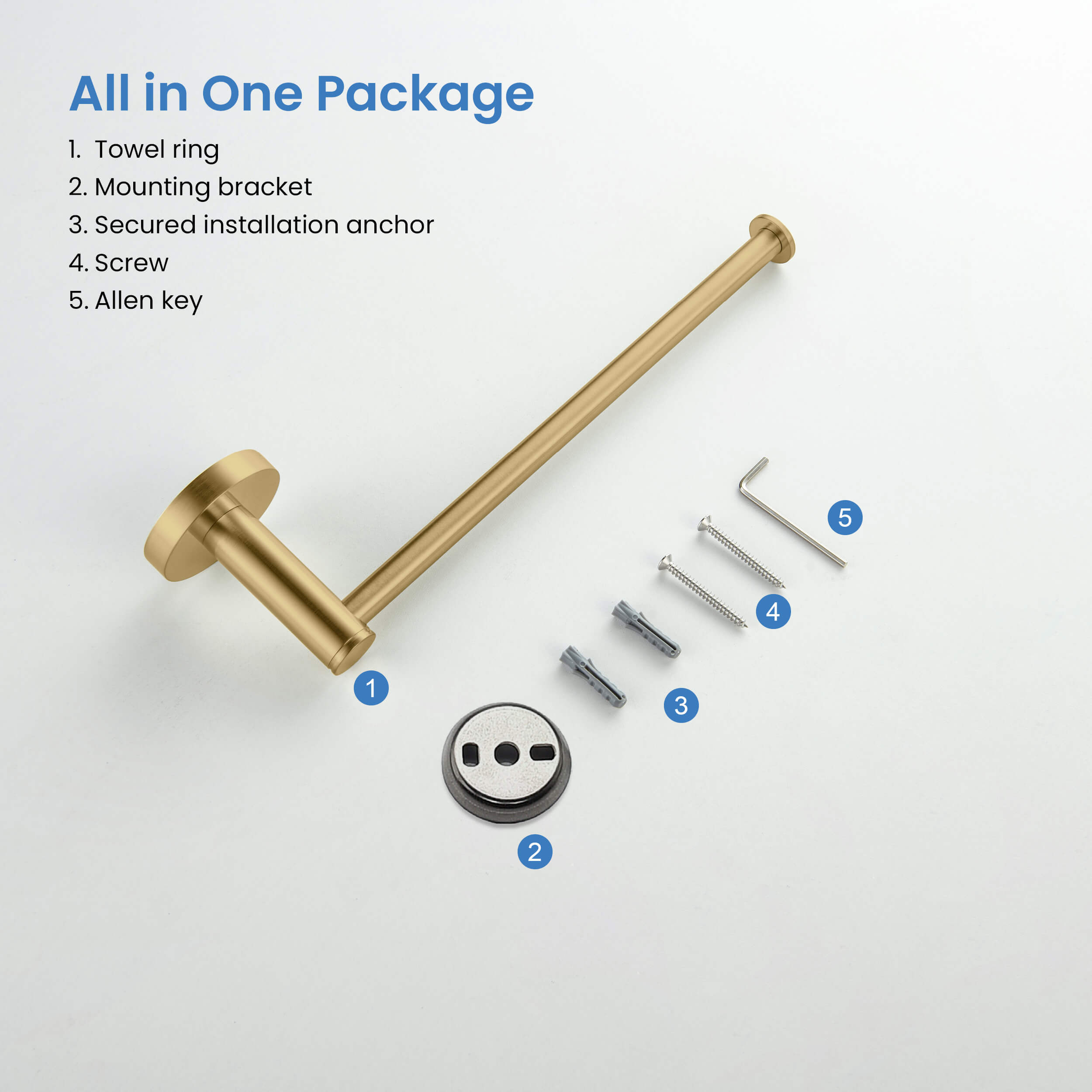 Circular 10 inch Bathroom Towel Holder KBA1403