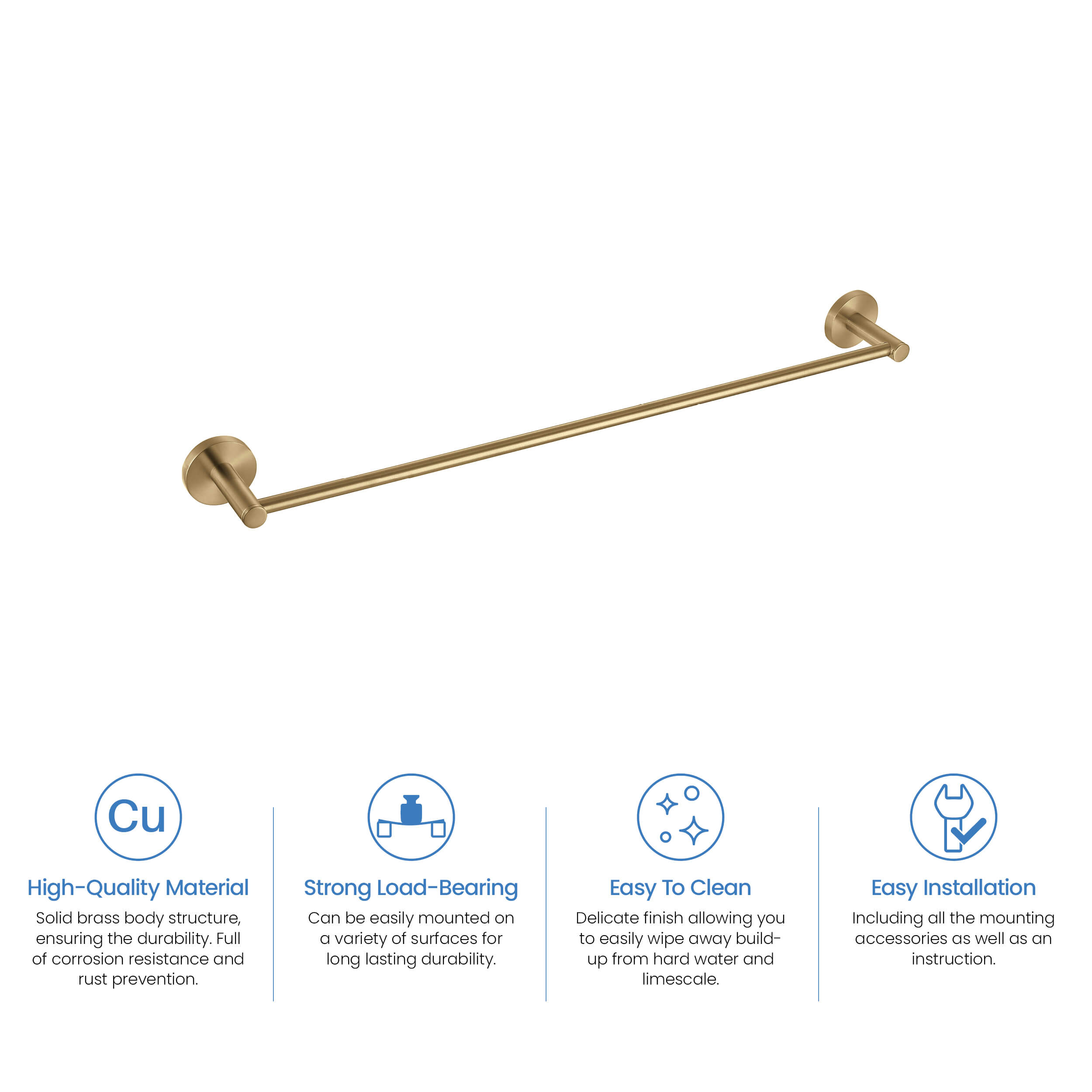 Circular 24 inch Bathroom Towel Bar KBA1404