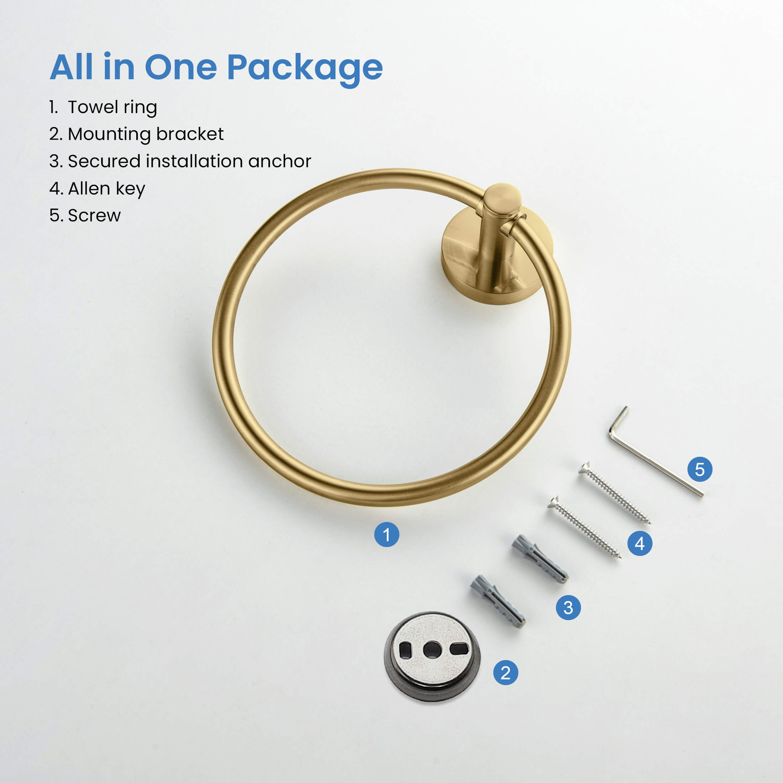 Circular Bathroom Towel Ring KBA1406