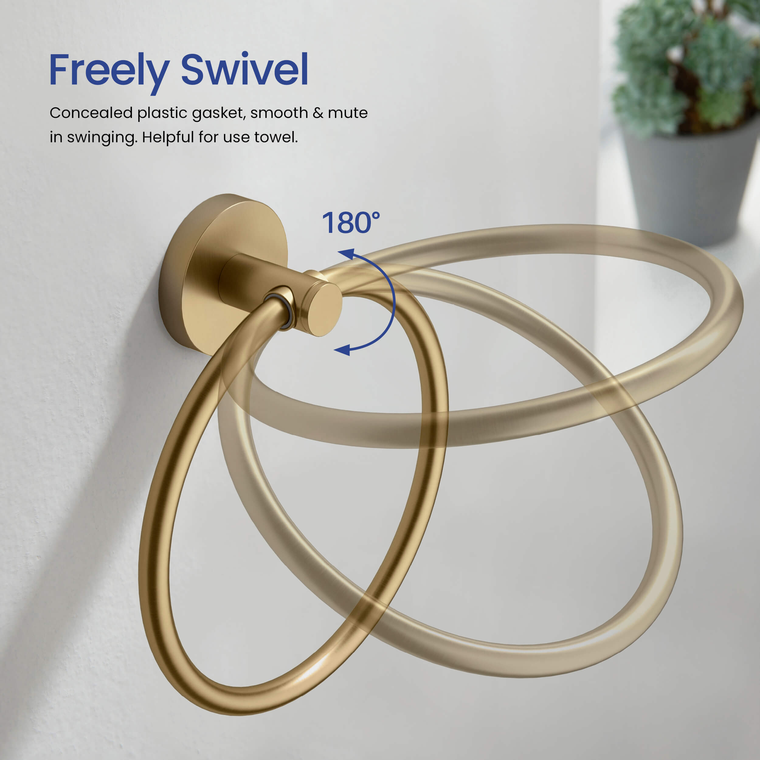 Circular Bathroom Towel Ring KBA1406