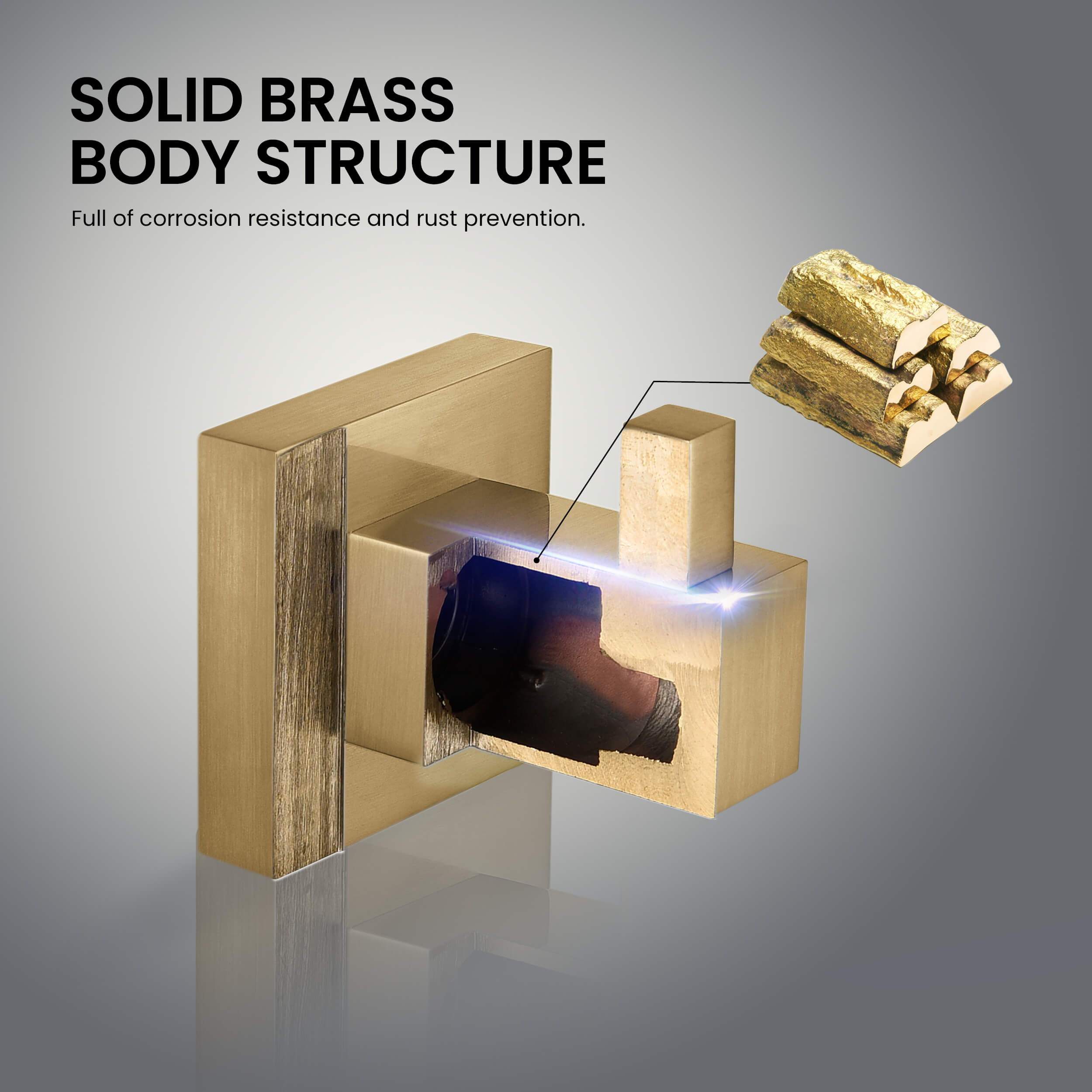 Cube Bathroom Towel & Robe Hook - KBA1501