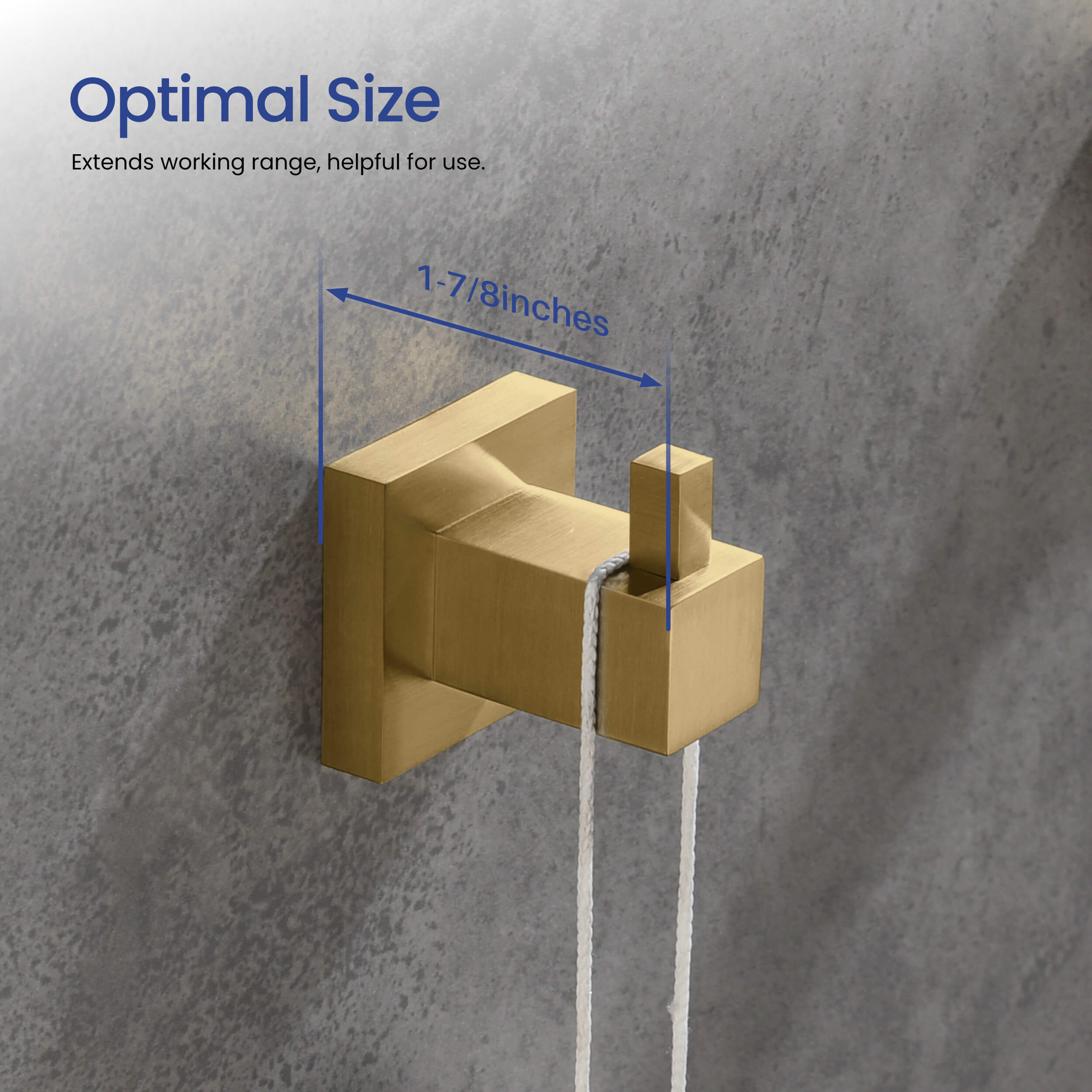Cube Bathroom Towel & Robe Hook - KBA1501