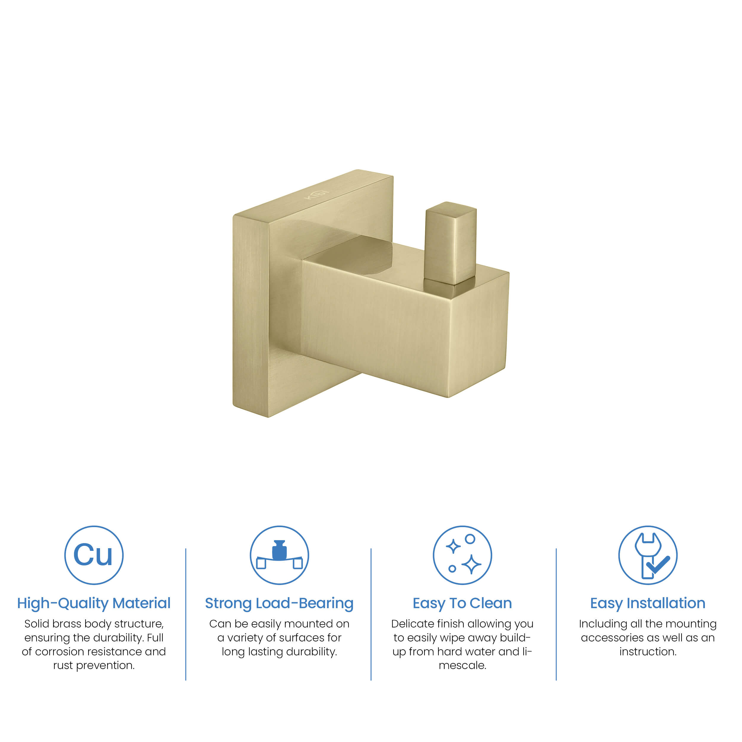 Cube Bathroom Towel & Robe Hook - KBA1501