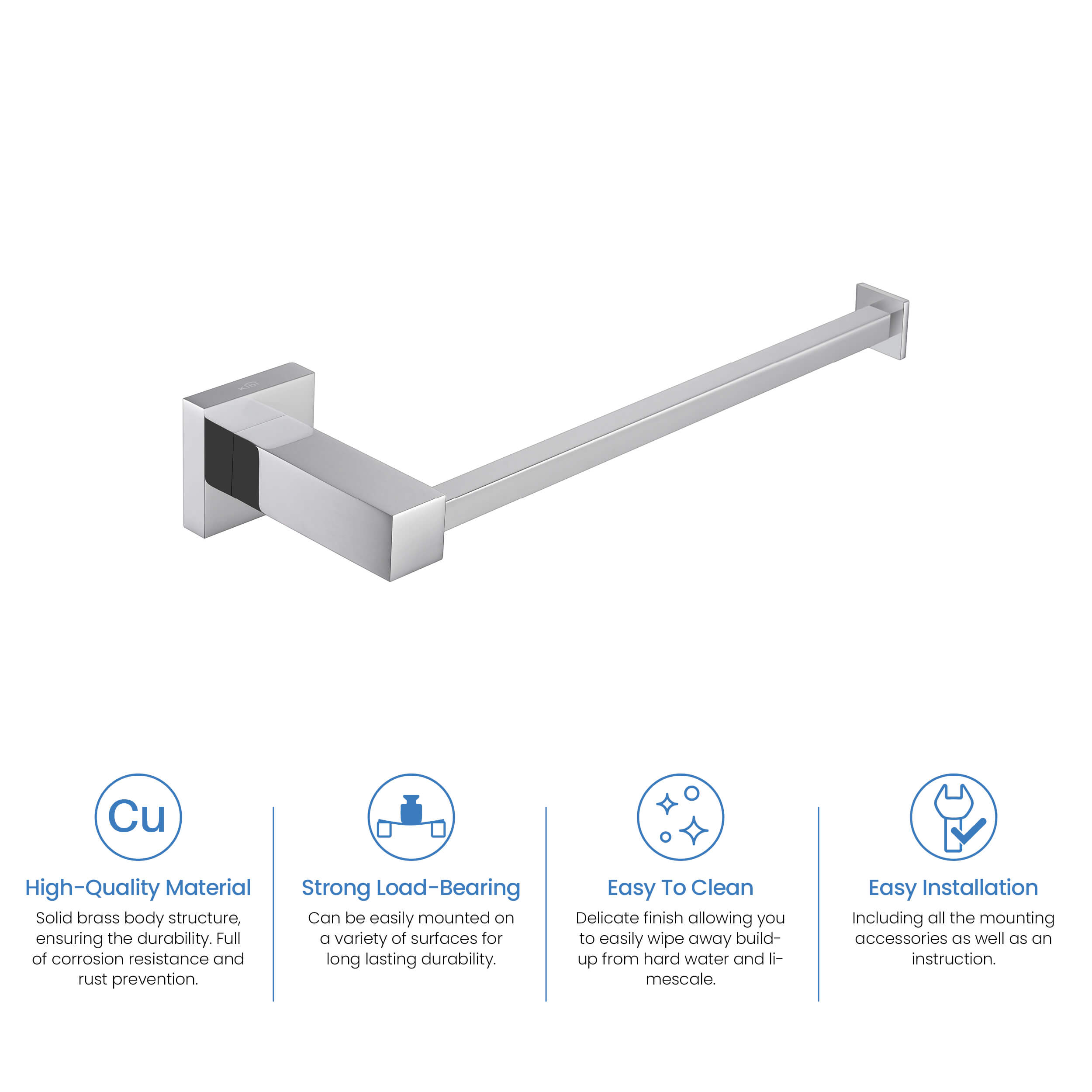 Cube 10 inch Bathroom Towel Holder KBA1503