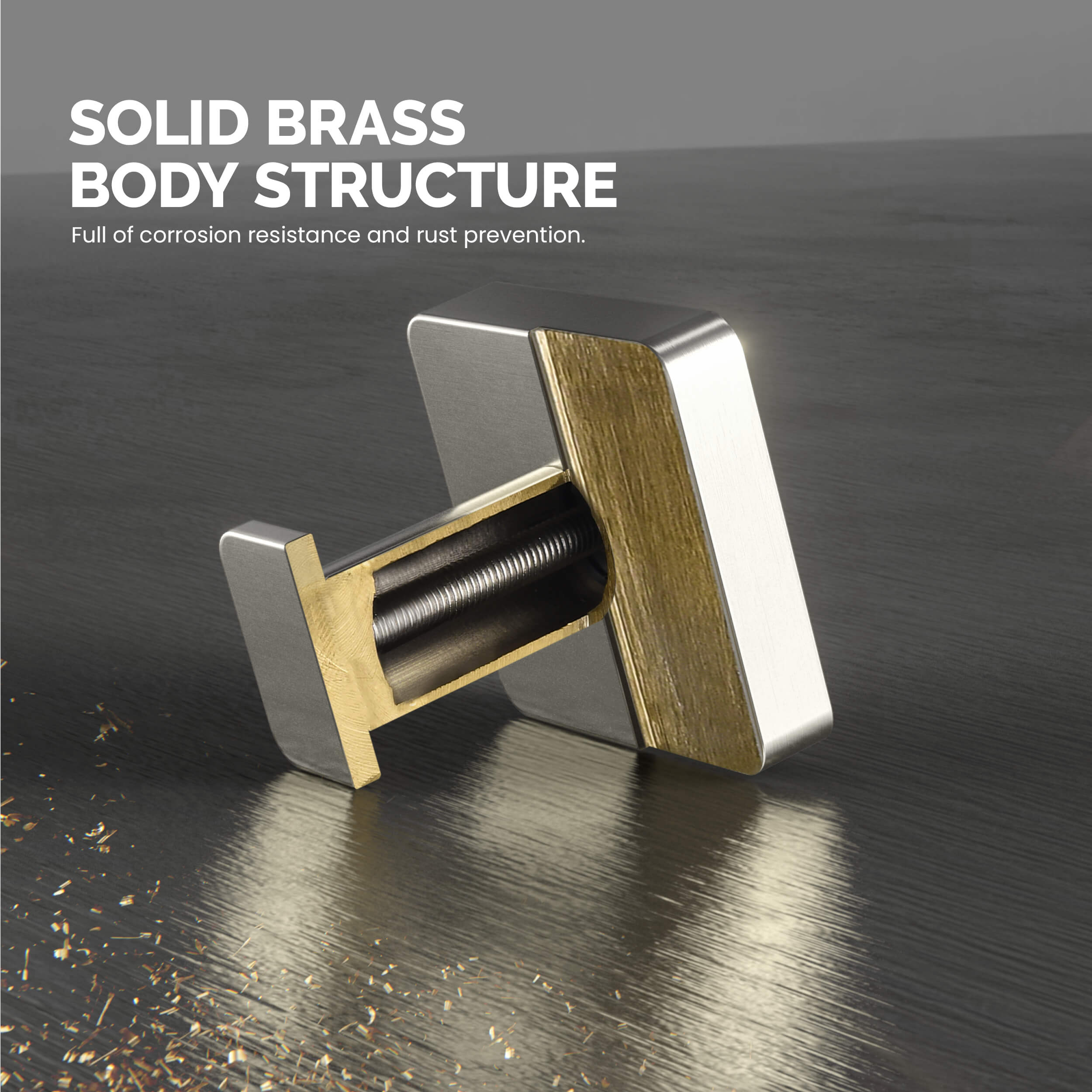 Blaze Bathroom Towel & Robe Hook 3-Piece - KBA1601-3PC