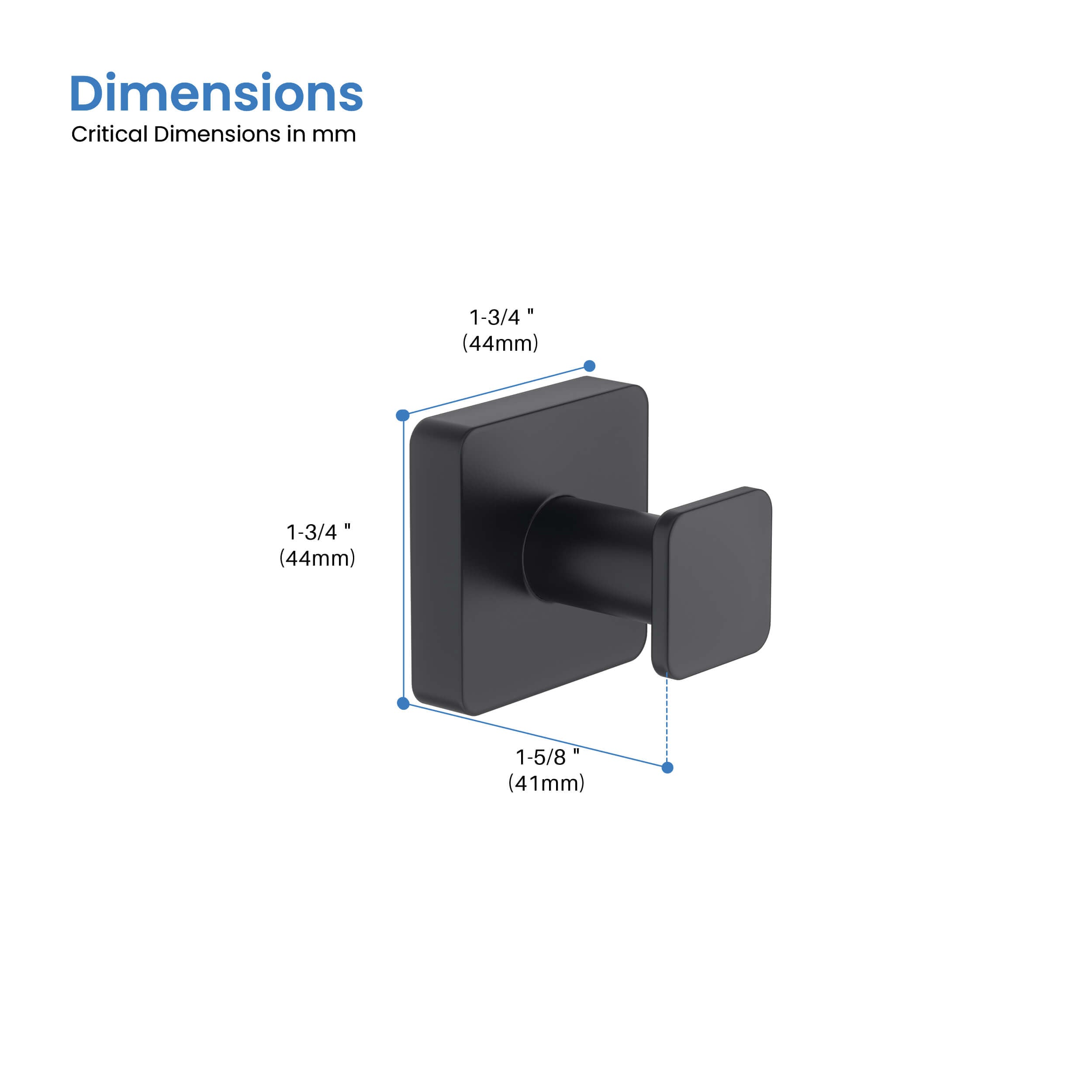 Blaze Bathroom Towel & Robe Hook - KBA1601