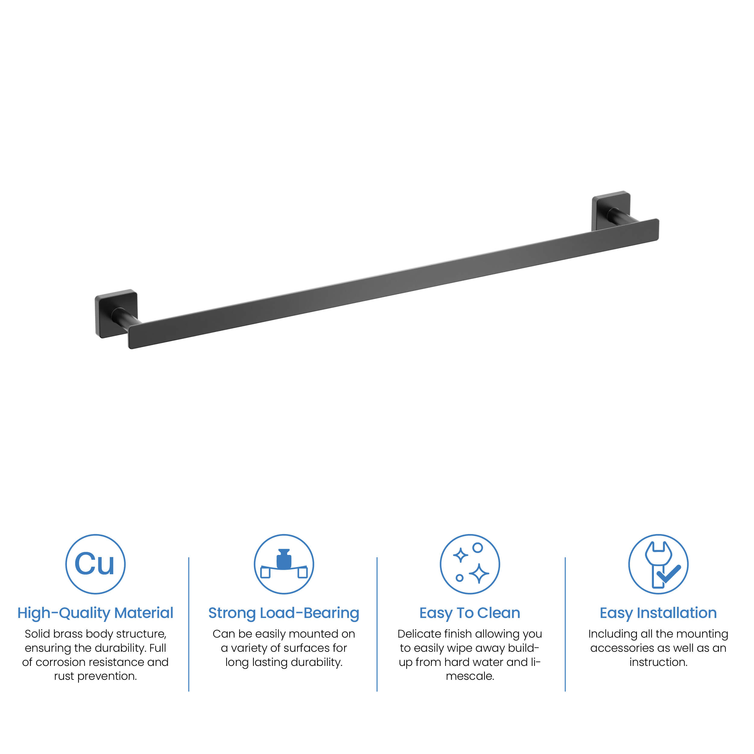 Blaze 24 inch Bathroom Towel Bar KBA1604