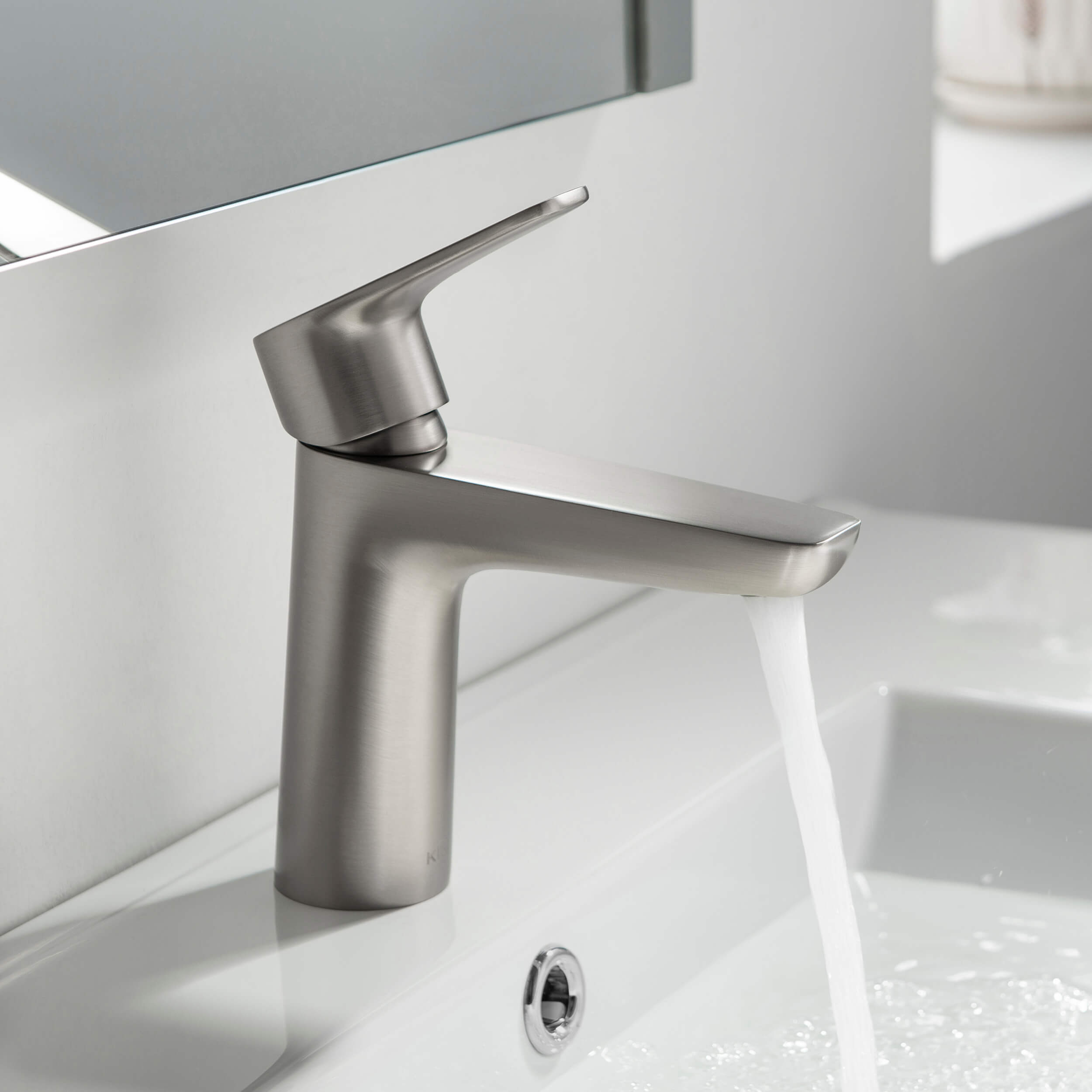Harmony Single Handle Bathroom Vanity Sink Faucet with Pop Up Drain C-KBF1011-KPW100