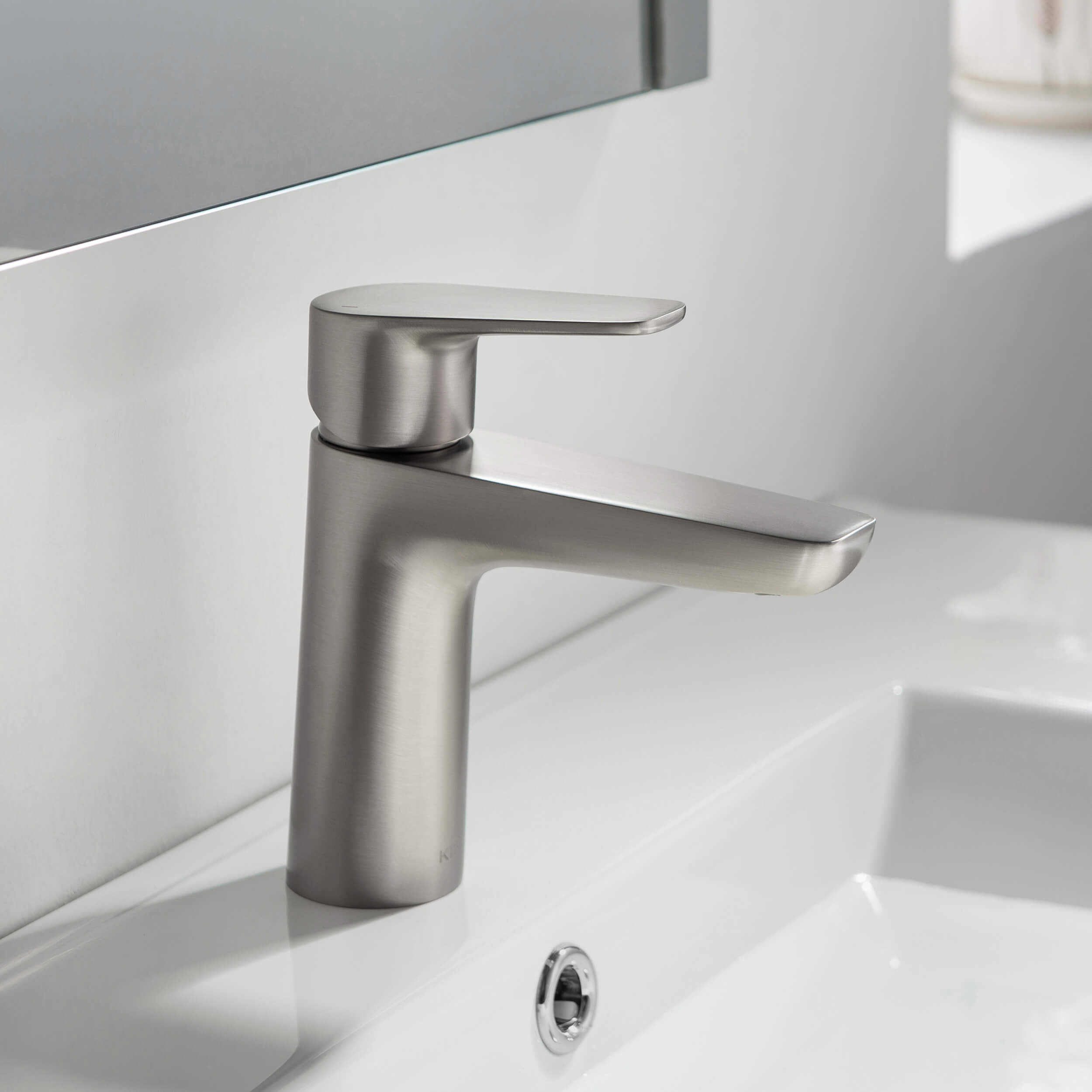 Harmony Single Handle Bathroom Vanity Sink Faucet with Pop Up Drain C-KBF1011-KPW100