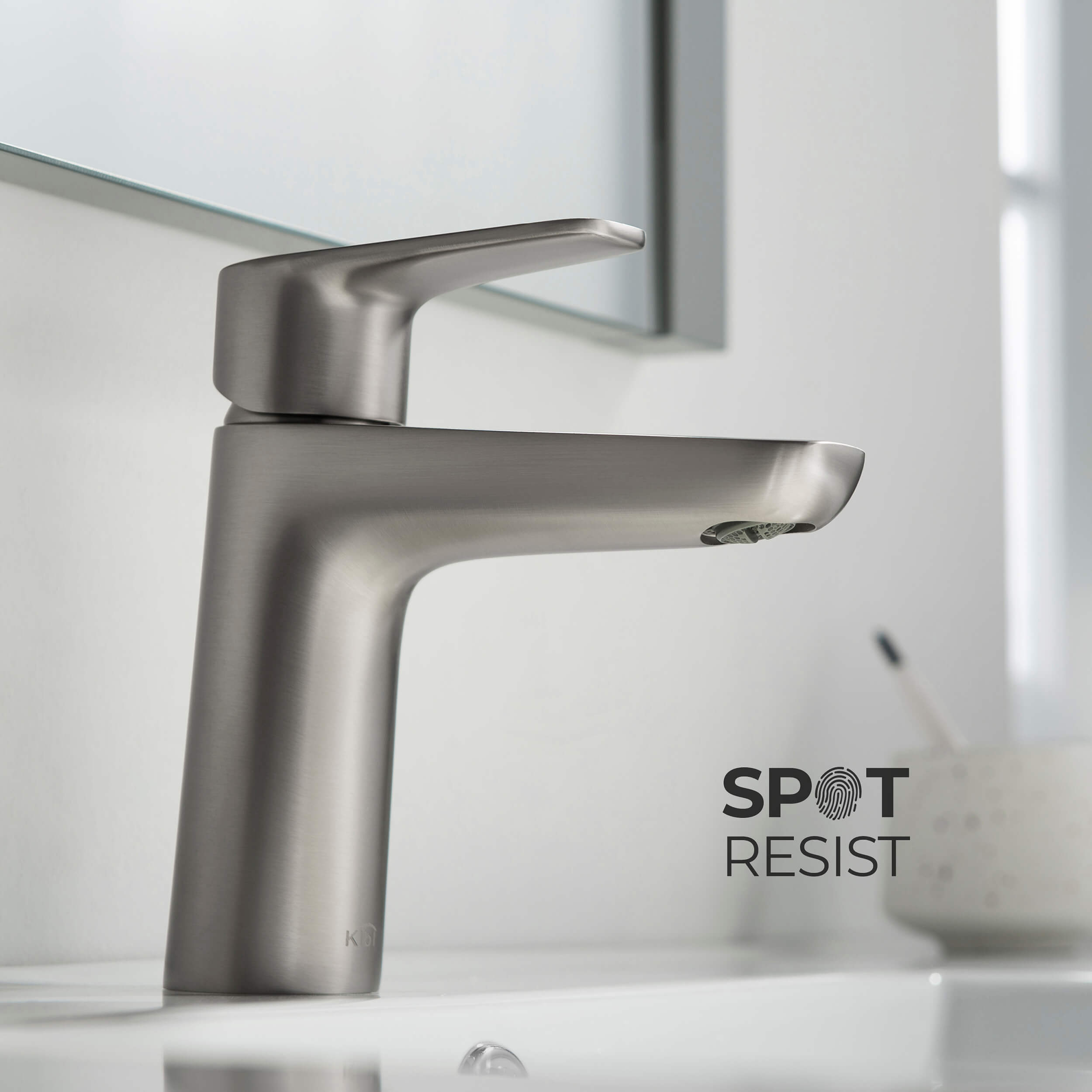 Harmony Single Handle Bathroom Vanity Sink Faucet with Pop Up Drain C-KBF1011-KPW100