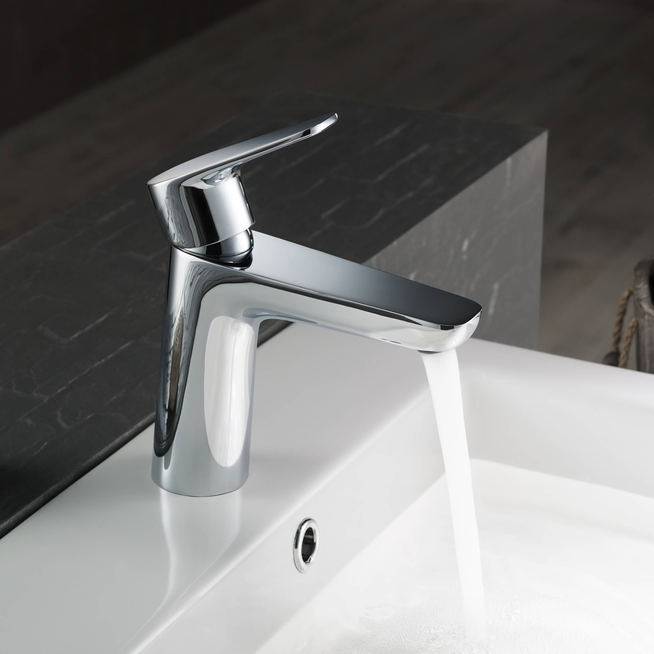 Harmony Single Handle Bathroom Vanity Sink Faucet with Pop Up Drain C-KBF1011-KPW100