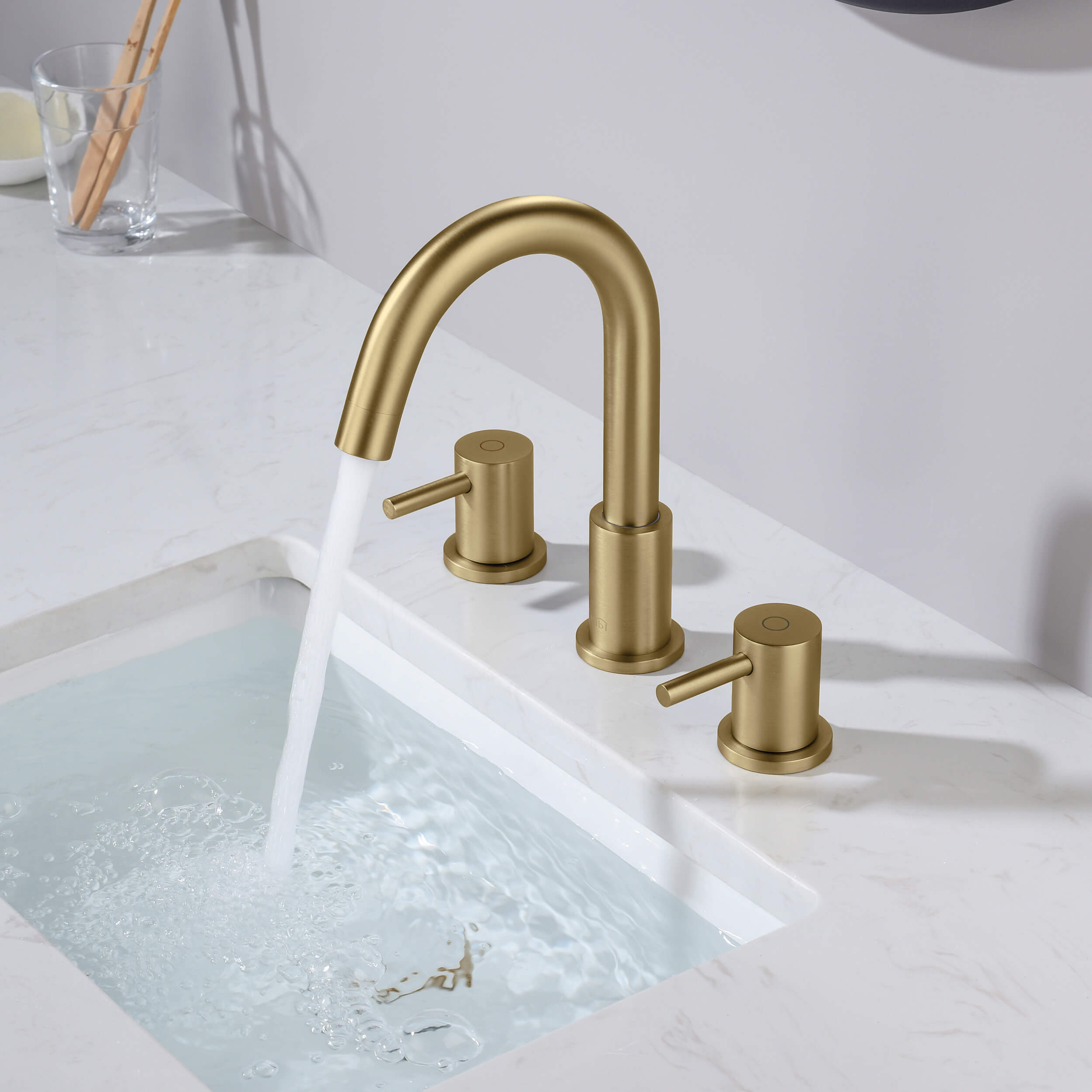 Circular 8″ Widespread Bathroom Sink Faucet with Drain Assembly – KBF1016