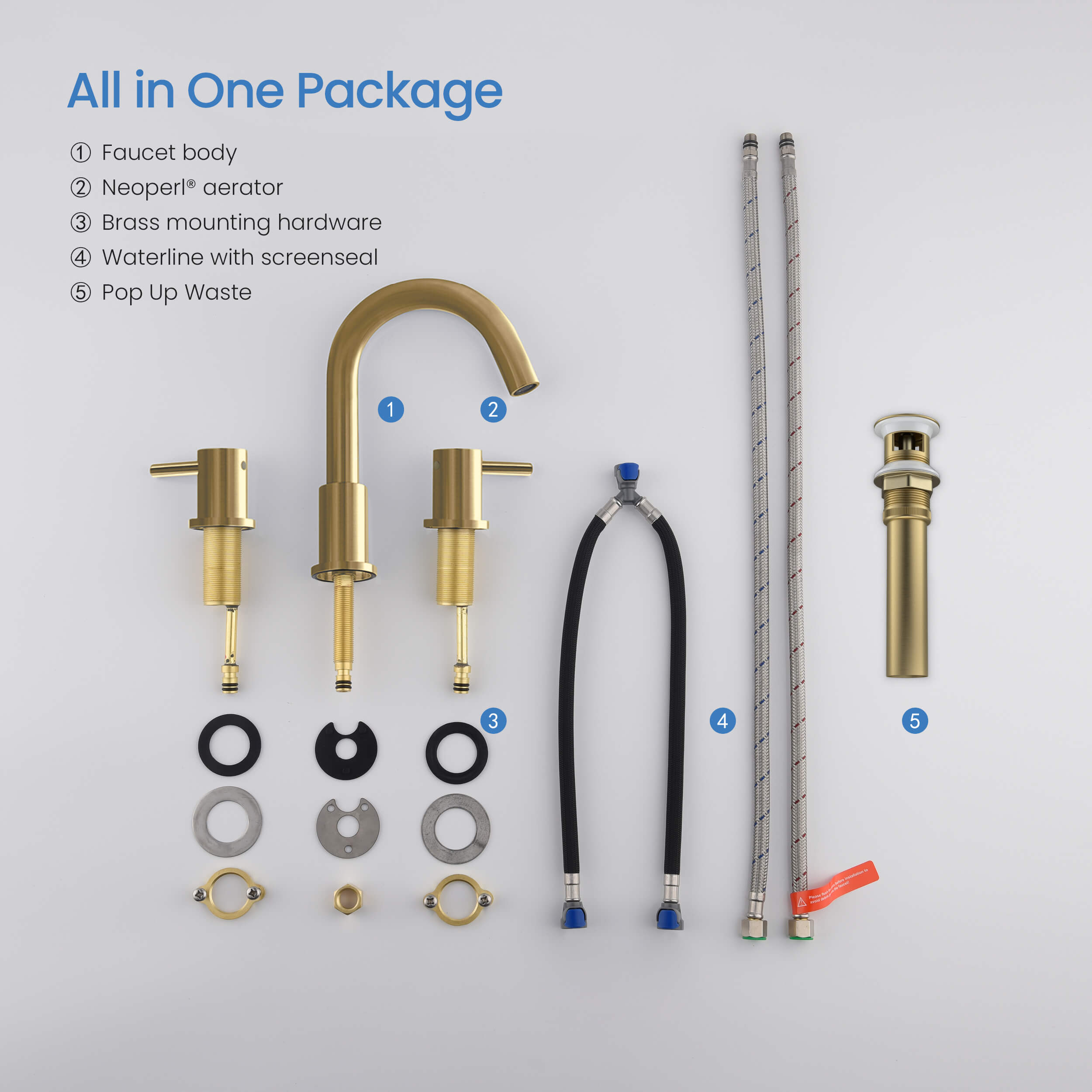 Circular 8″ Widespread Bathroom Sink Faucet with Drain Assembly – KBF1016