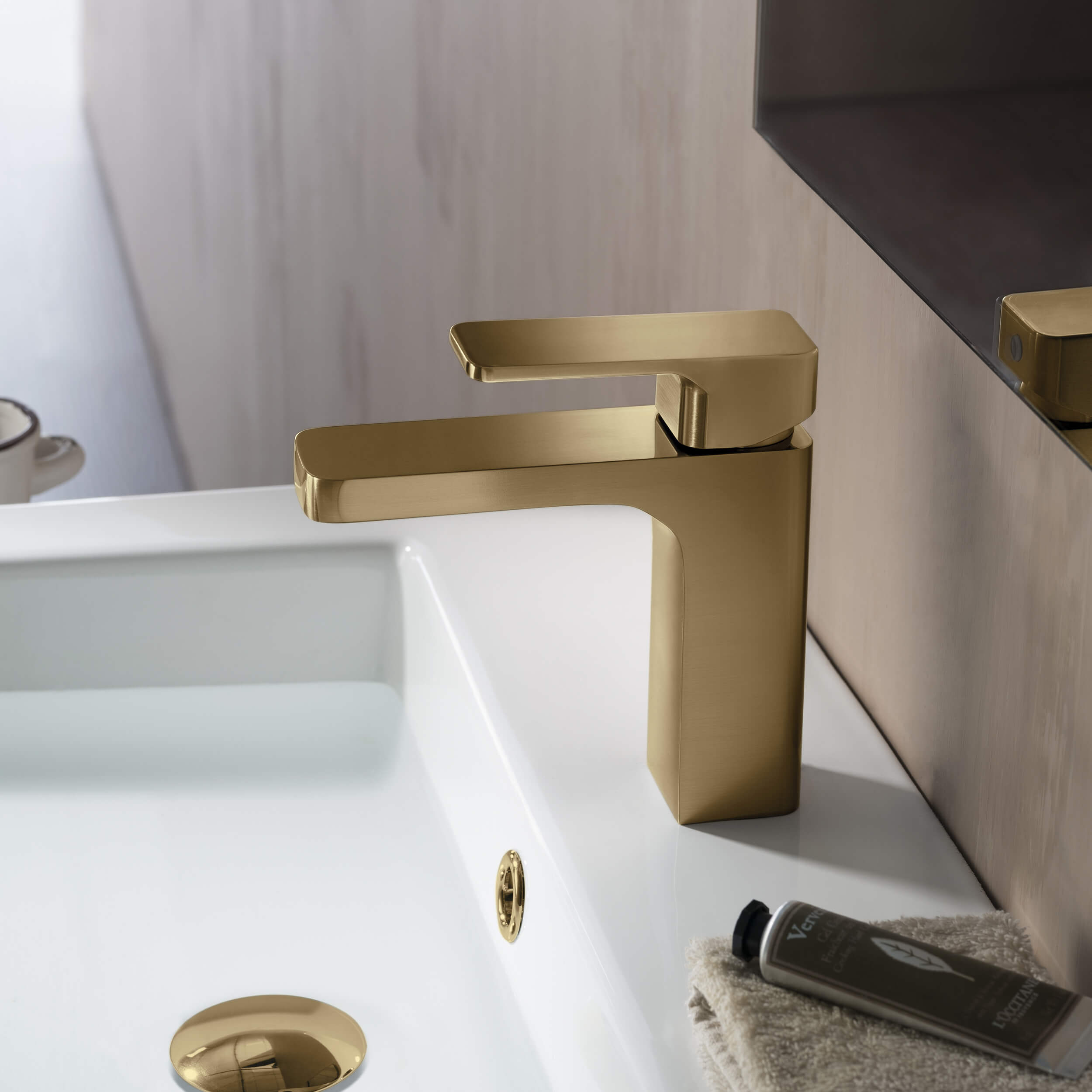 Blaze Single Handle Bathroom Vanity Sink Faucet with Pop Up Drain C-KBF1017-KPW100