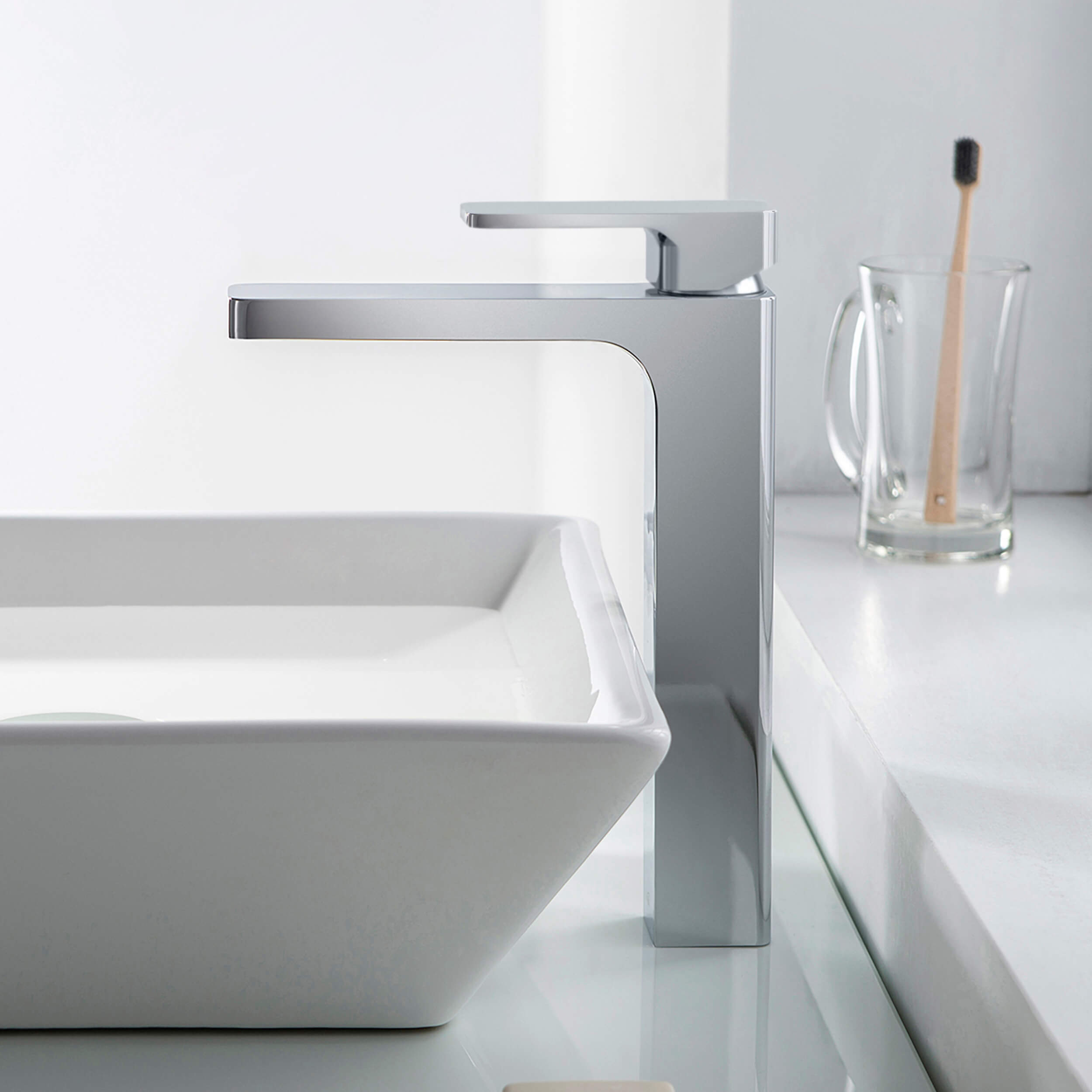 Blaze-T Single Handle Bathroom Vessel Sink Faucet with Pop Up Drain C-KBF1018-KPW101