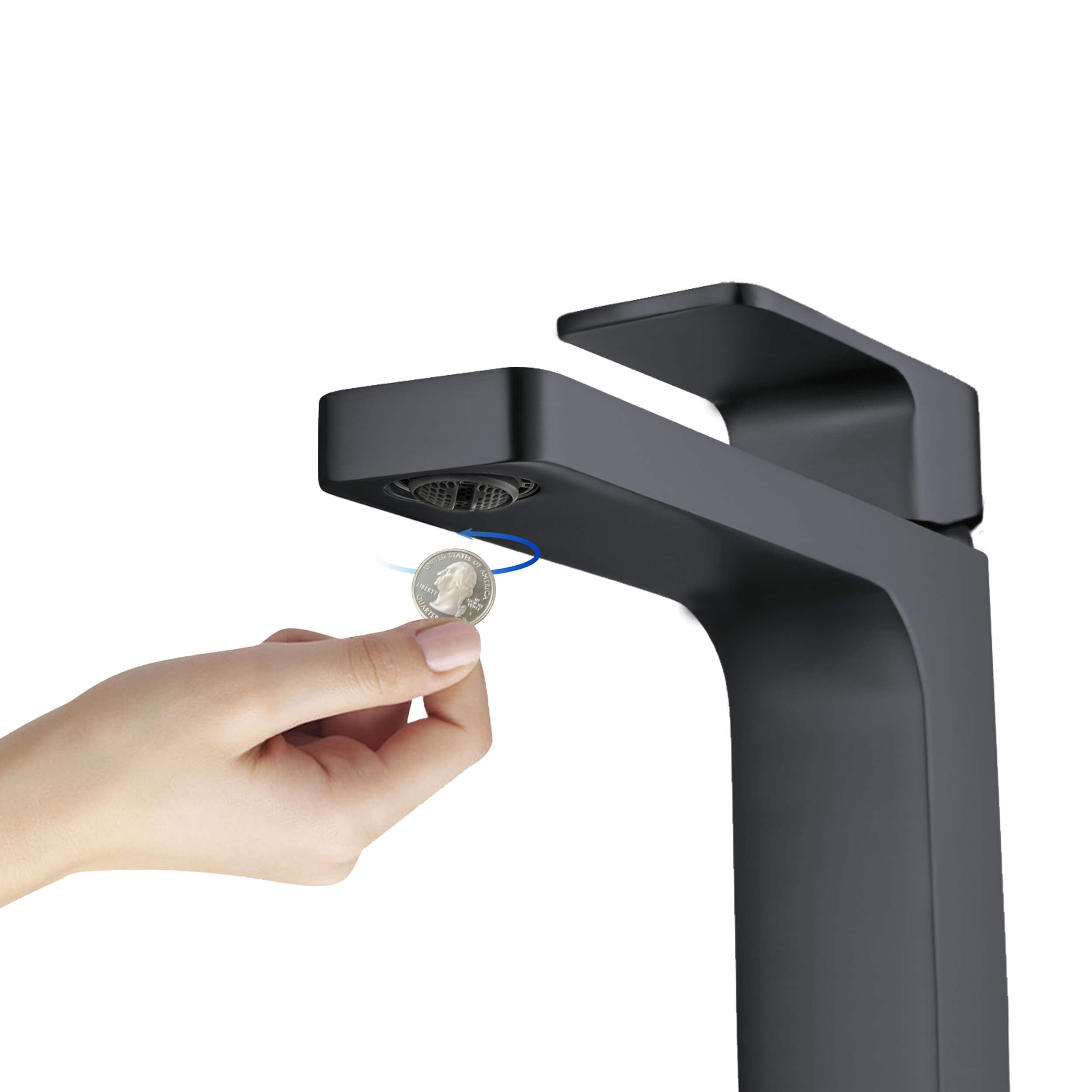 Blaze-T Single Handle Bathroom Vessel Sink Faucet with Pop Up Drain C-KBF1018-KPW101
