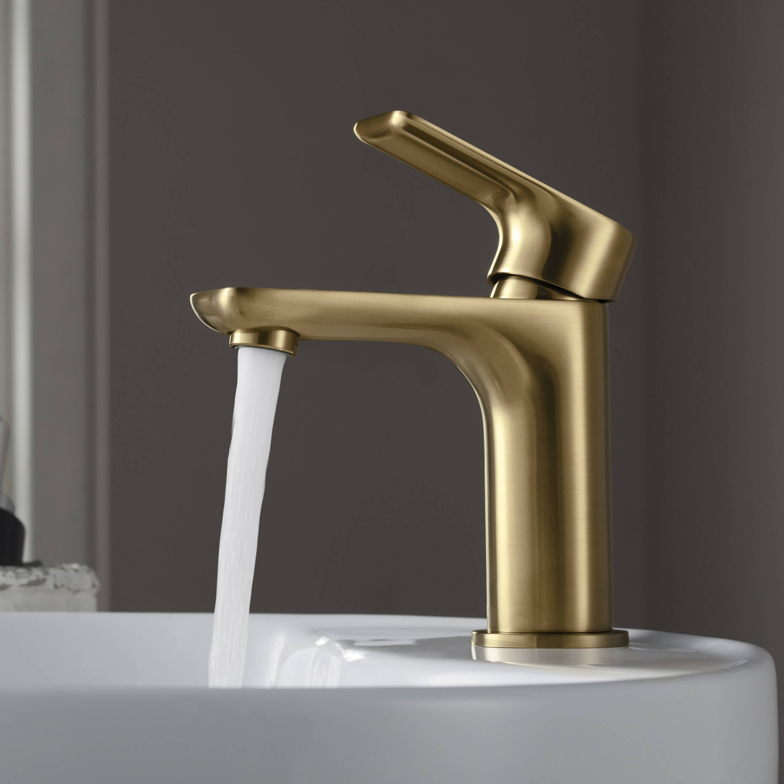 Tender Single Handle Bathroom Vanity Sink Faucet with Pop Up Drain C-KBF1019-KPW100