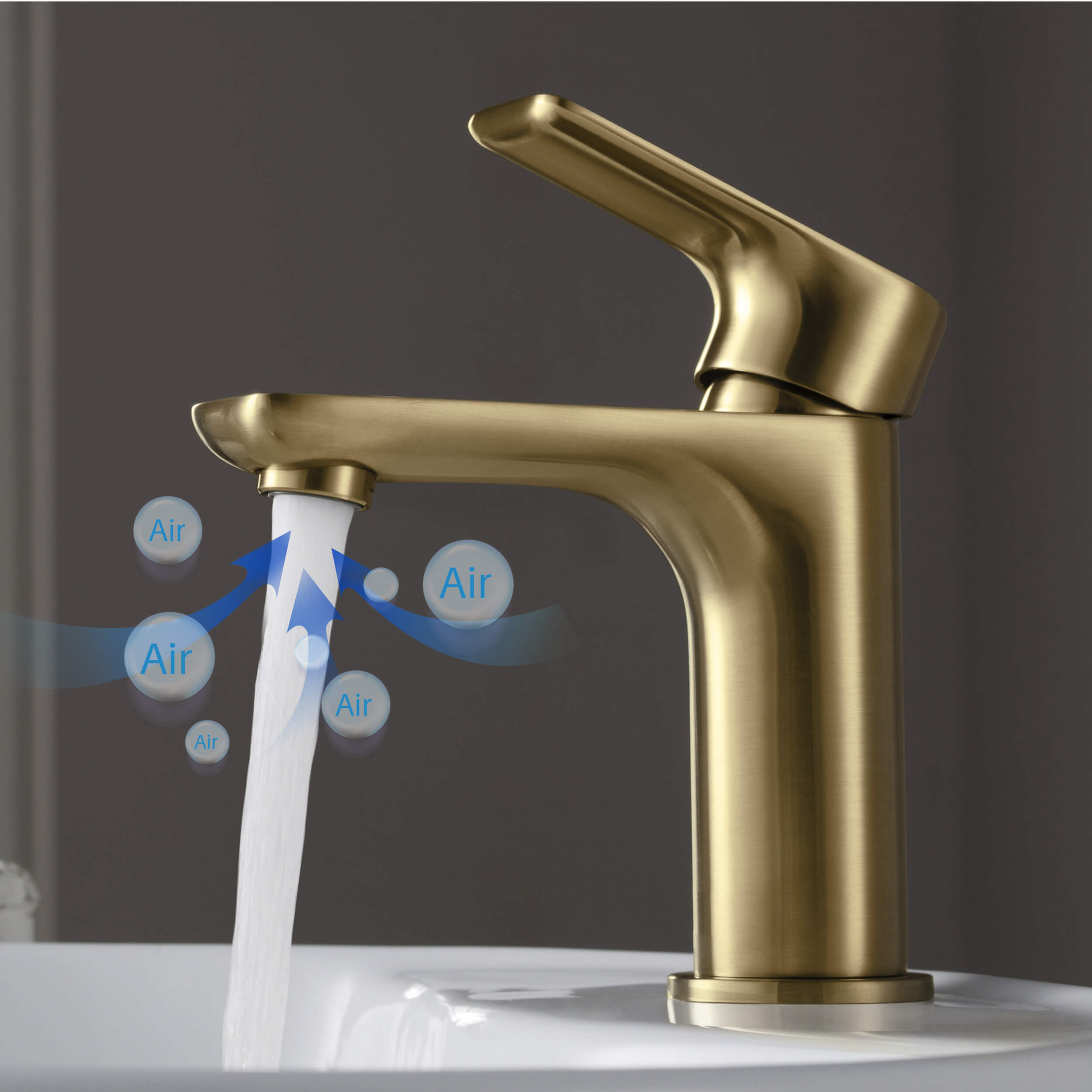 Tender Single Handle Bathroom Vanity Sink Faucet with Pop Up Drain C-KBF1019-KPW100