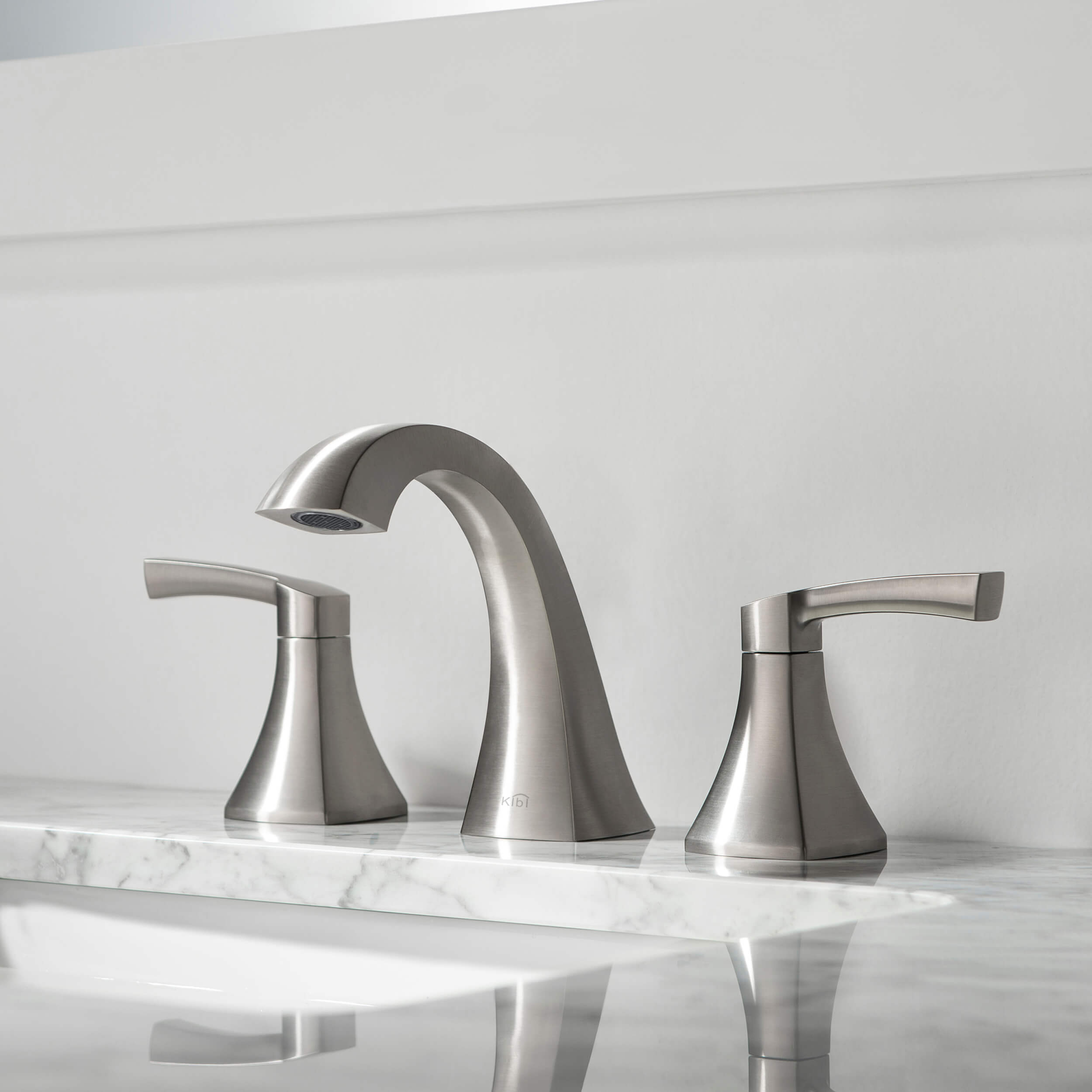 Pyramid II Bathroom Sink 8" Widespread Faucet with Drain Assembly KBF1022